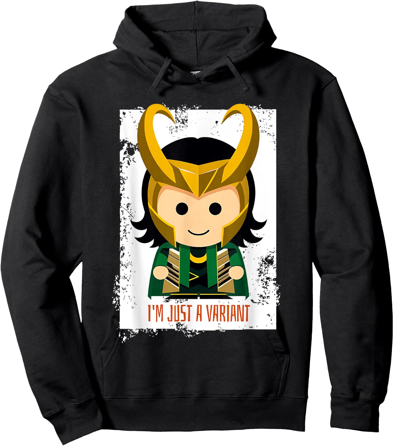 Cute Loki Variant Meme - I'm Just a Variant Chibi Character Hoodie - Hoodie | Black