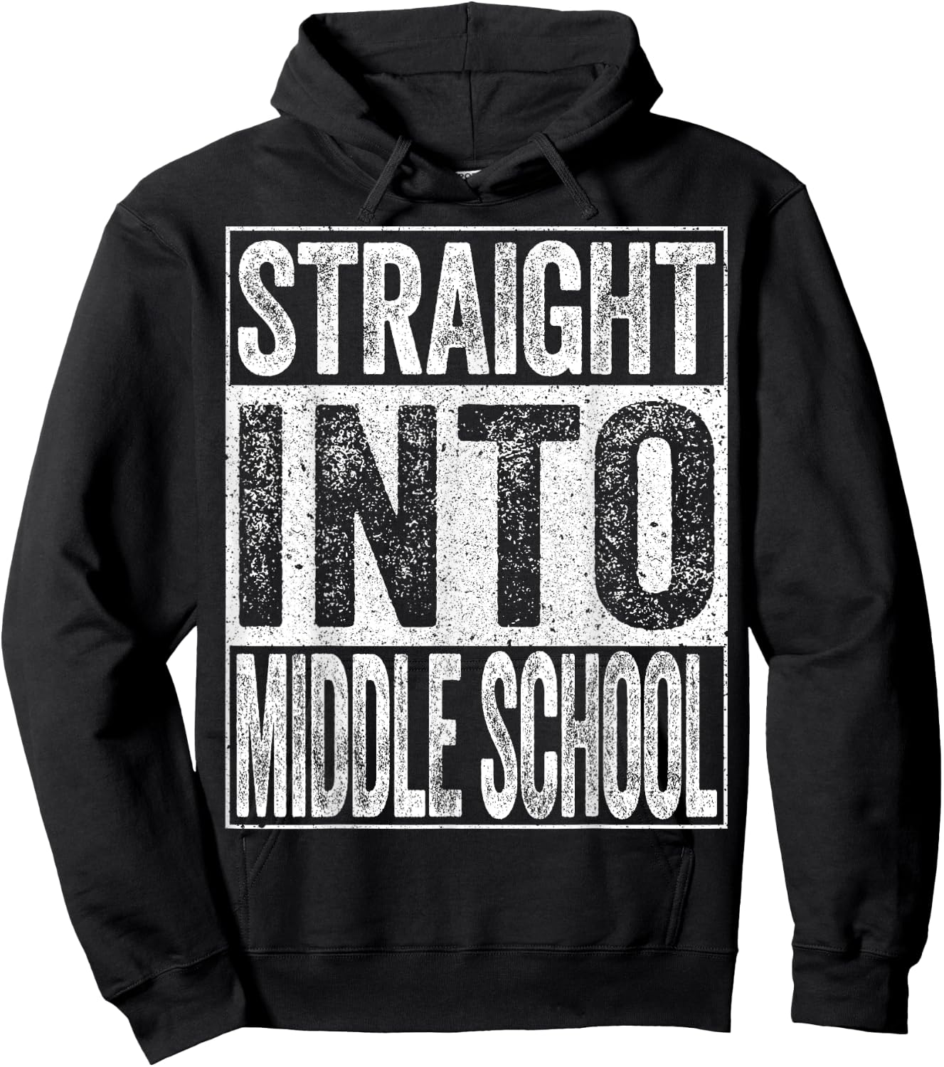 Straight Into Middle School Shirt Boy Girl Back To School Hoodie - Hoodie | Black