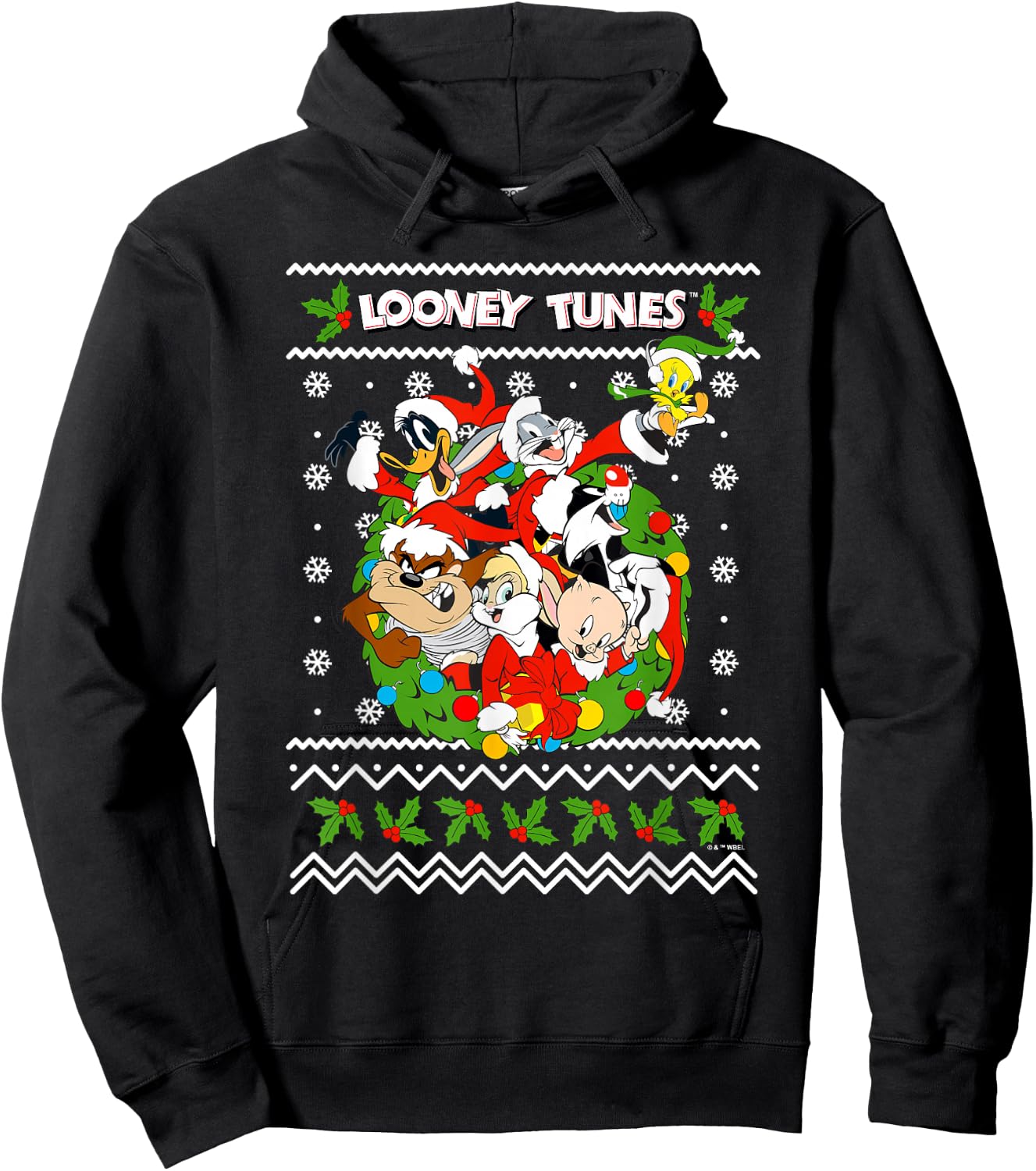 Looney Tunes Looney Christmas Ugly Christmas Hoodie - Hoodie | Black