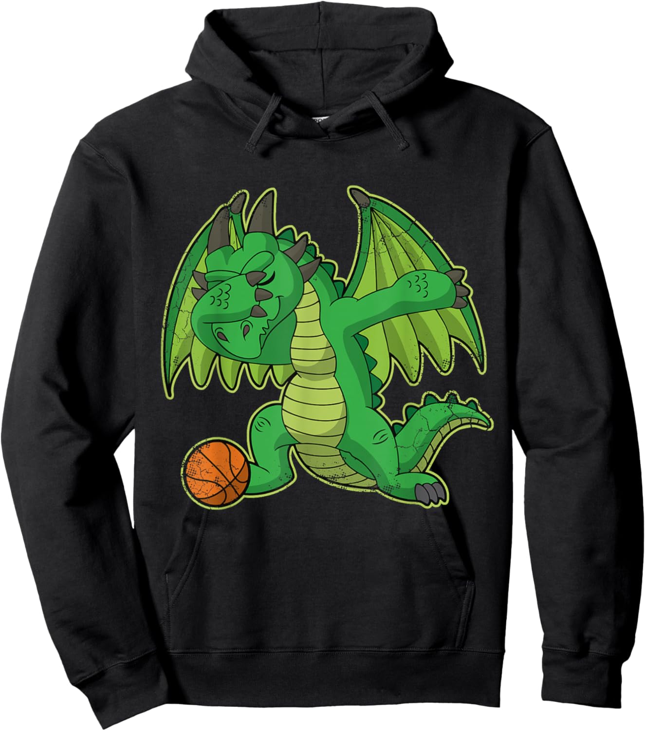 Dabbing Basketball Dragon Team Tournament Player Coach Kids Hoodie - Hoodie | Black