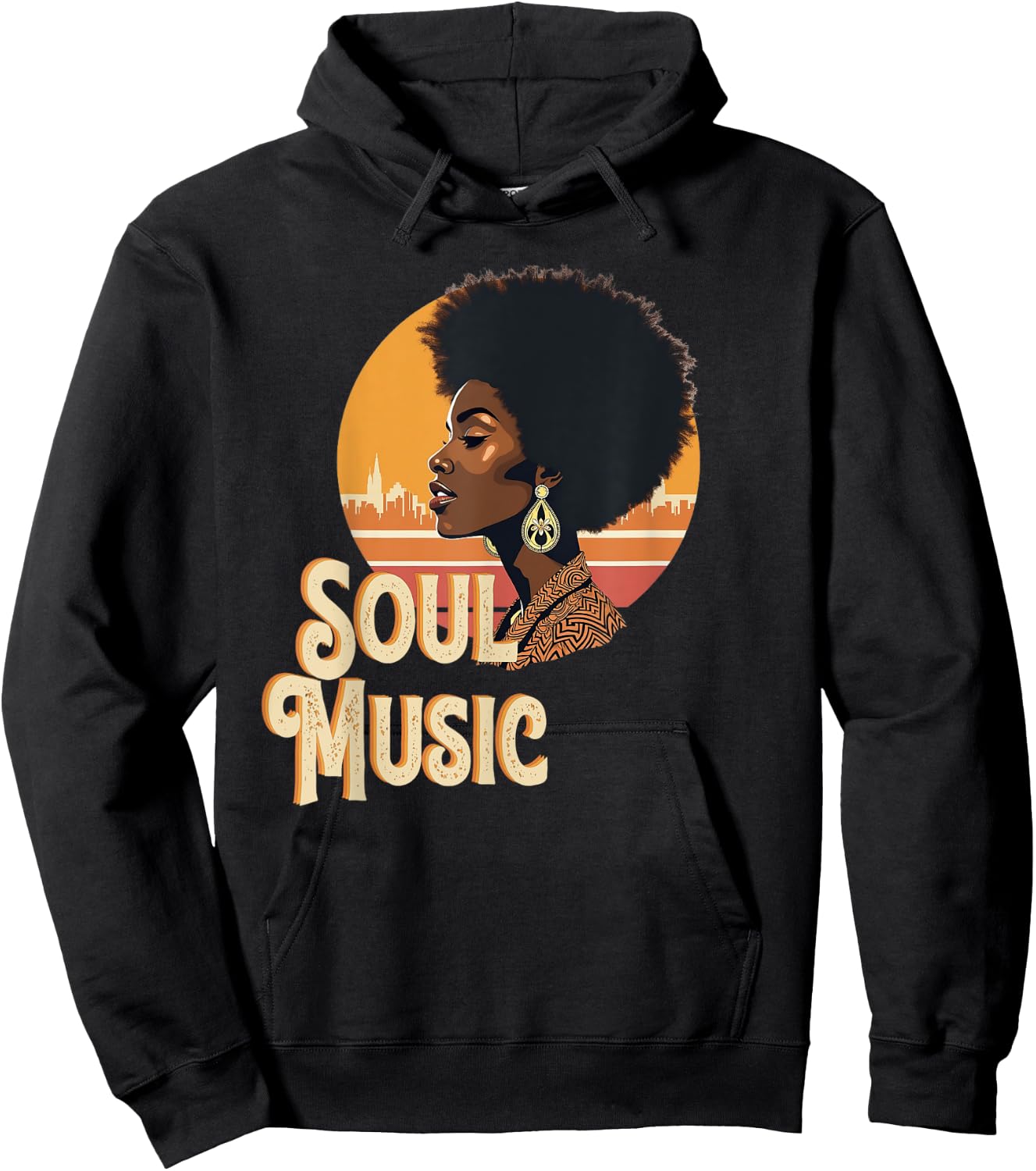 I Love 70's 80's Funk Soul Music Hoodie - Hoodie | Black