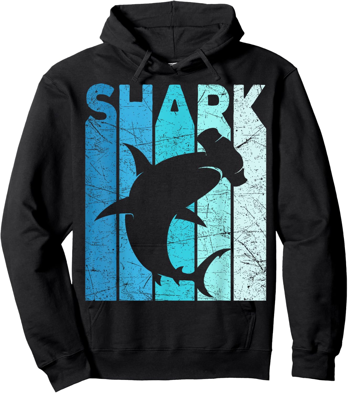 Hammerhead Shark Vintage Shark Lover Retro Oceanography Hoodie - Hoodie | Black