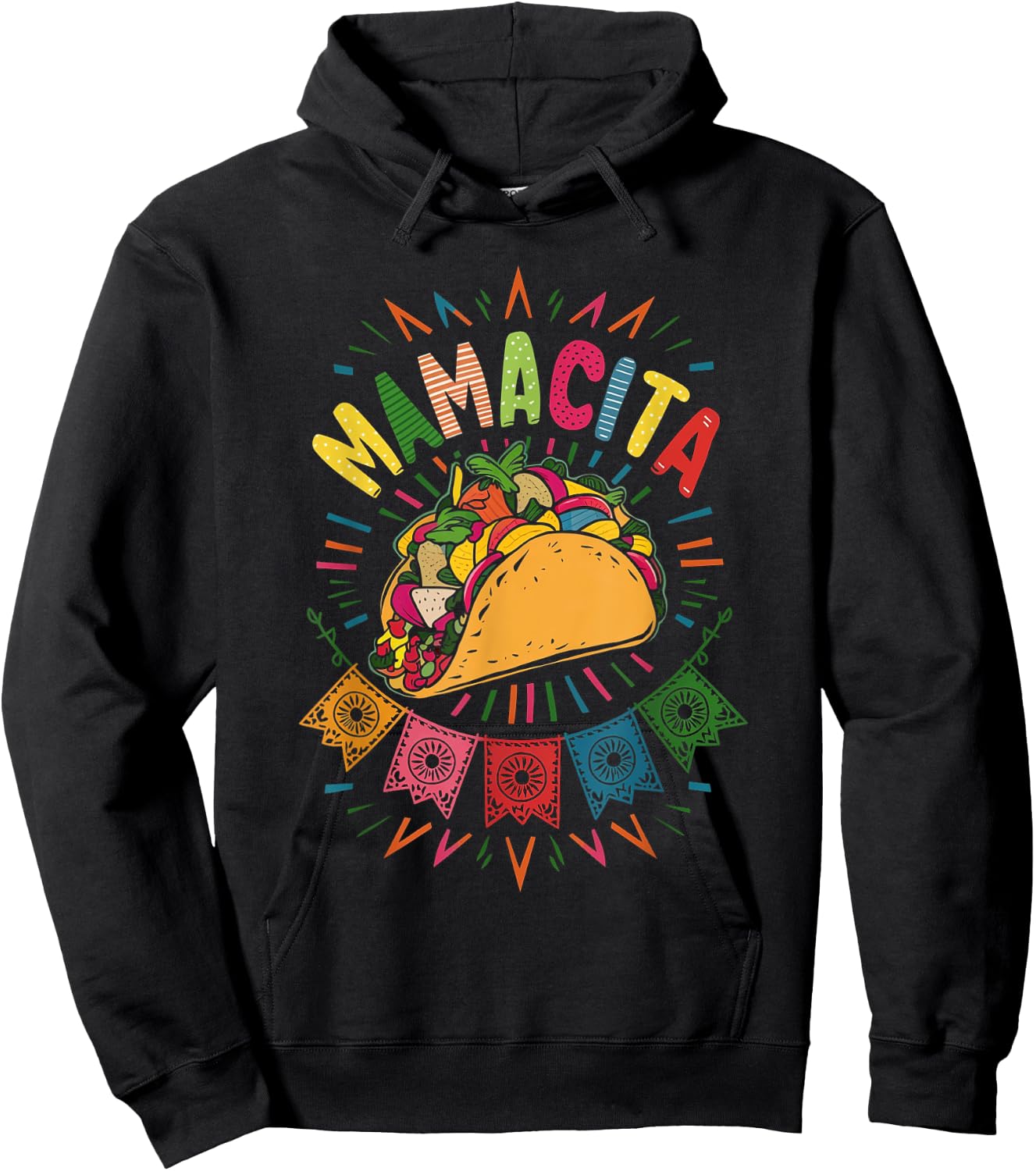 Mamacita Fiesta - Taco Lover Cinco De Mayo Celebration Hoodie - Hoodie | Black