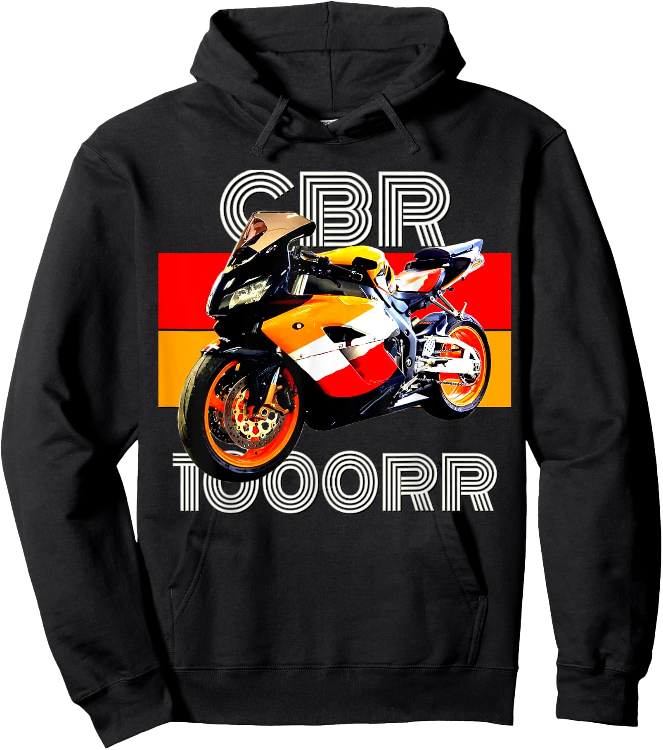 CBR 1000RR Motorcycle, Vintage Street Bike Hoodie - Hoodie | Black