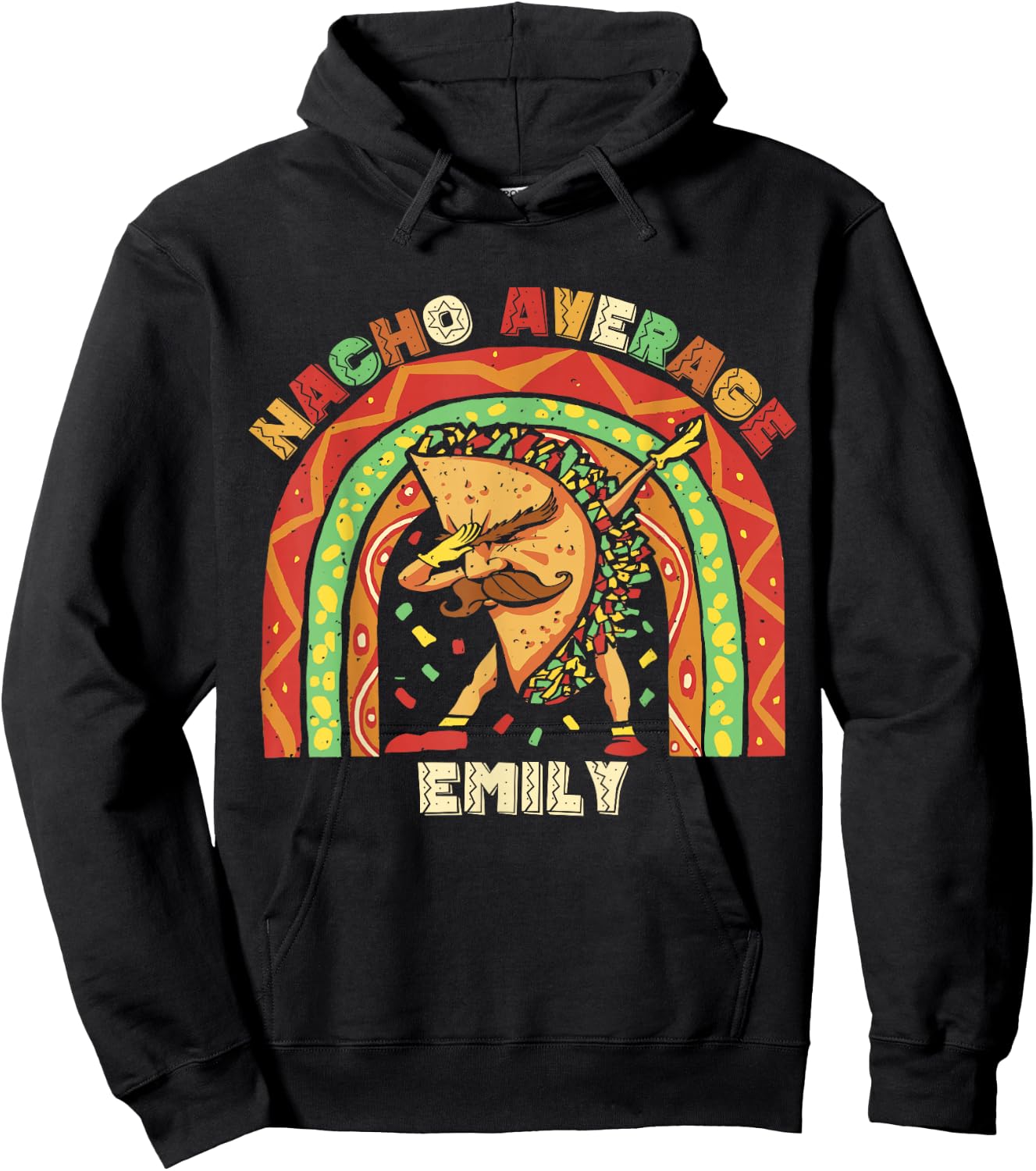 Funny Nacho Average Emily Shirt Cinco De Mayo Fiesta Mexican Hoodie - Hoodie | Black