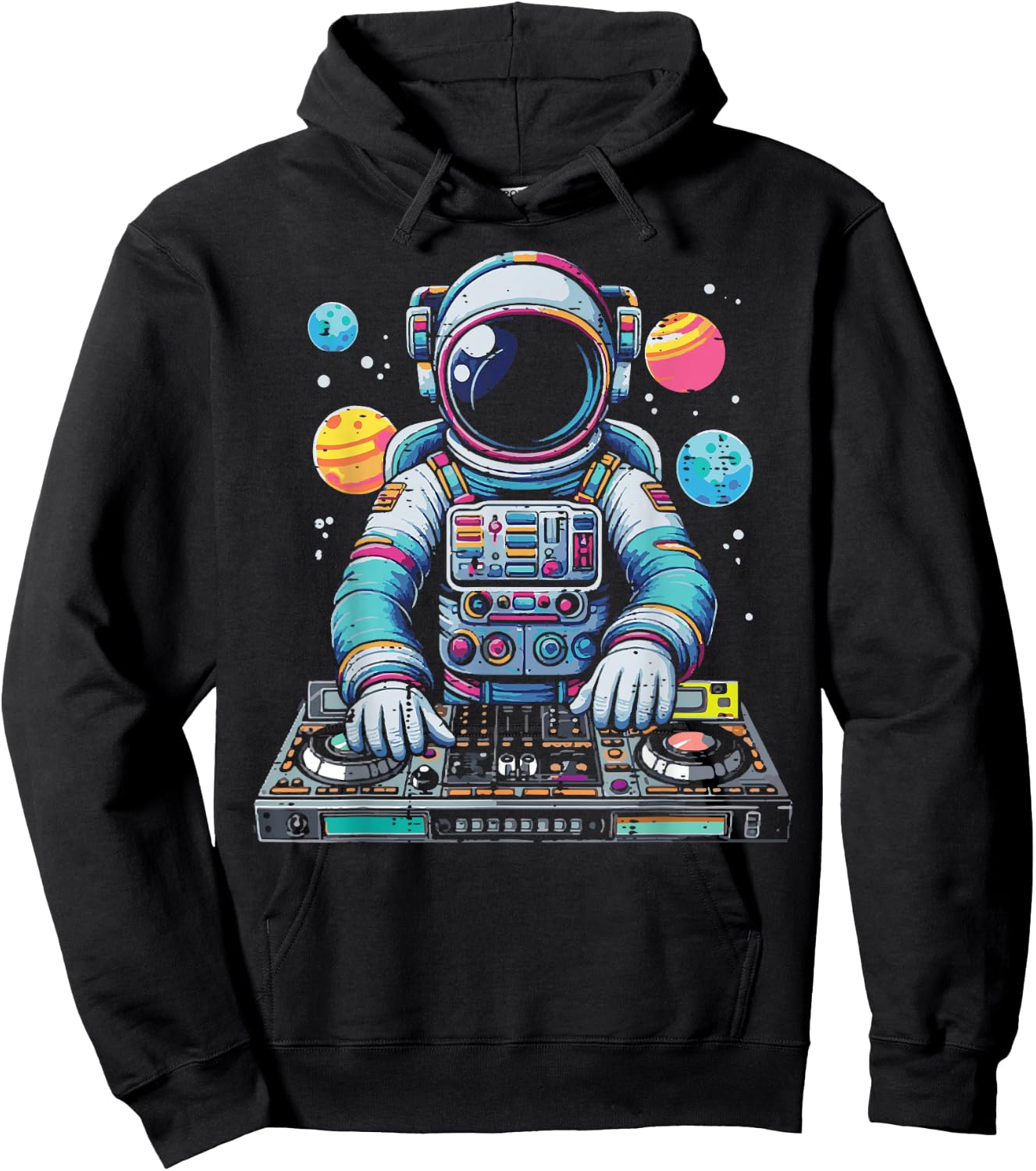 Astronaut Disc Jockey Spaceman Dj Space Music Men Boys Kids Hoodie - Hoodie | Black