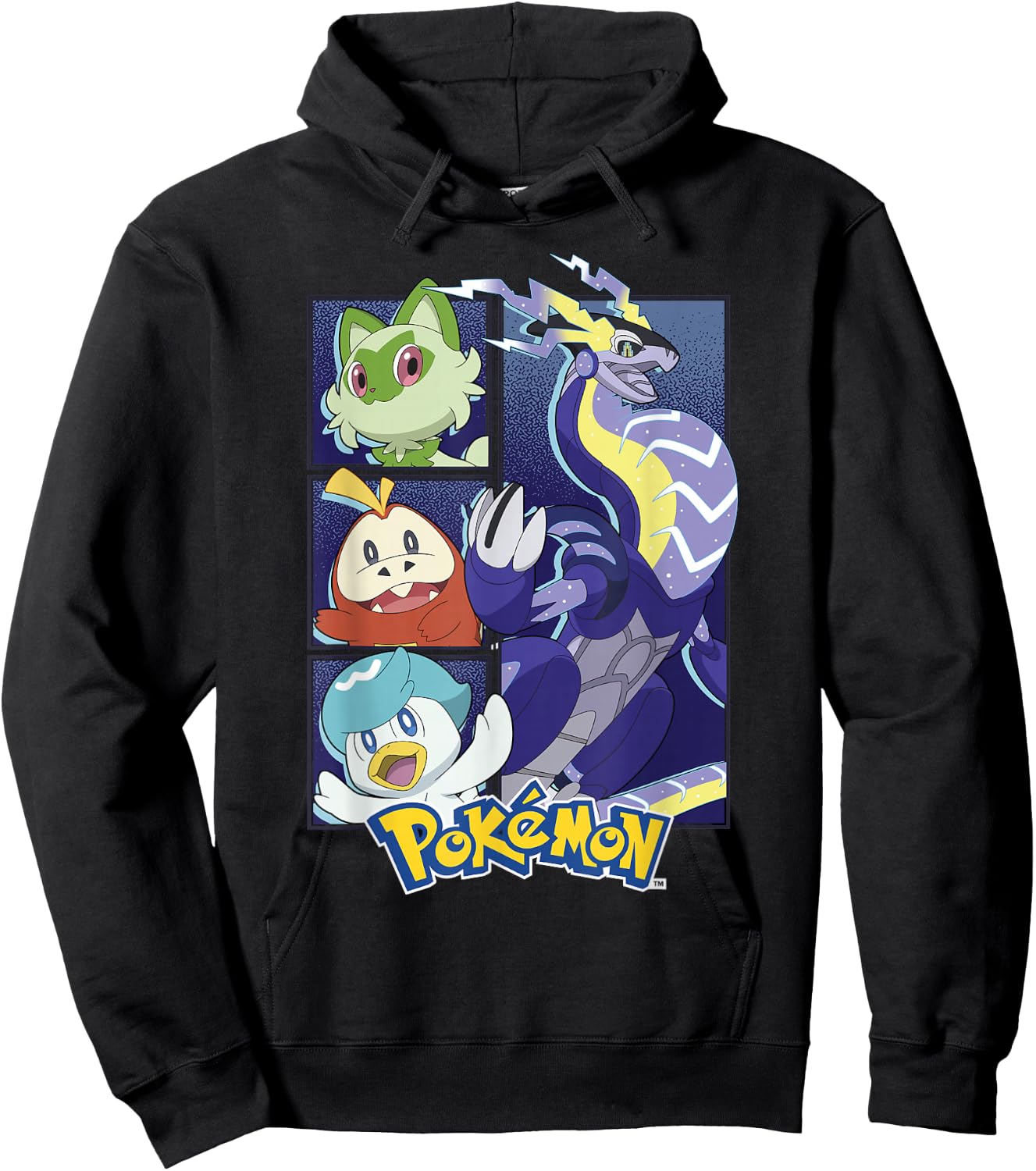 Pokémon Miraidon & Paldea Starters Boxed Up Portraits Hoodie - Hoodie | Black