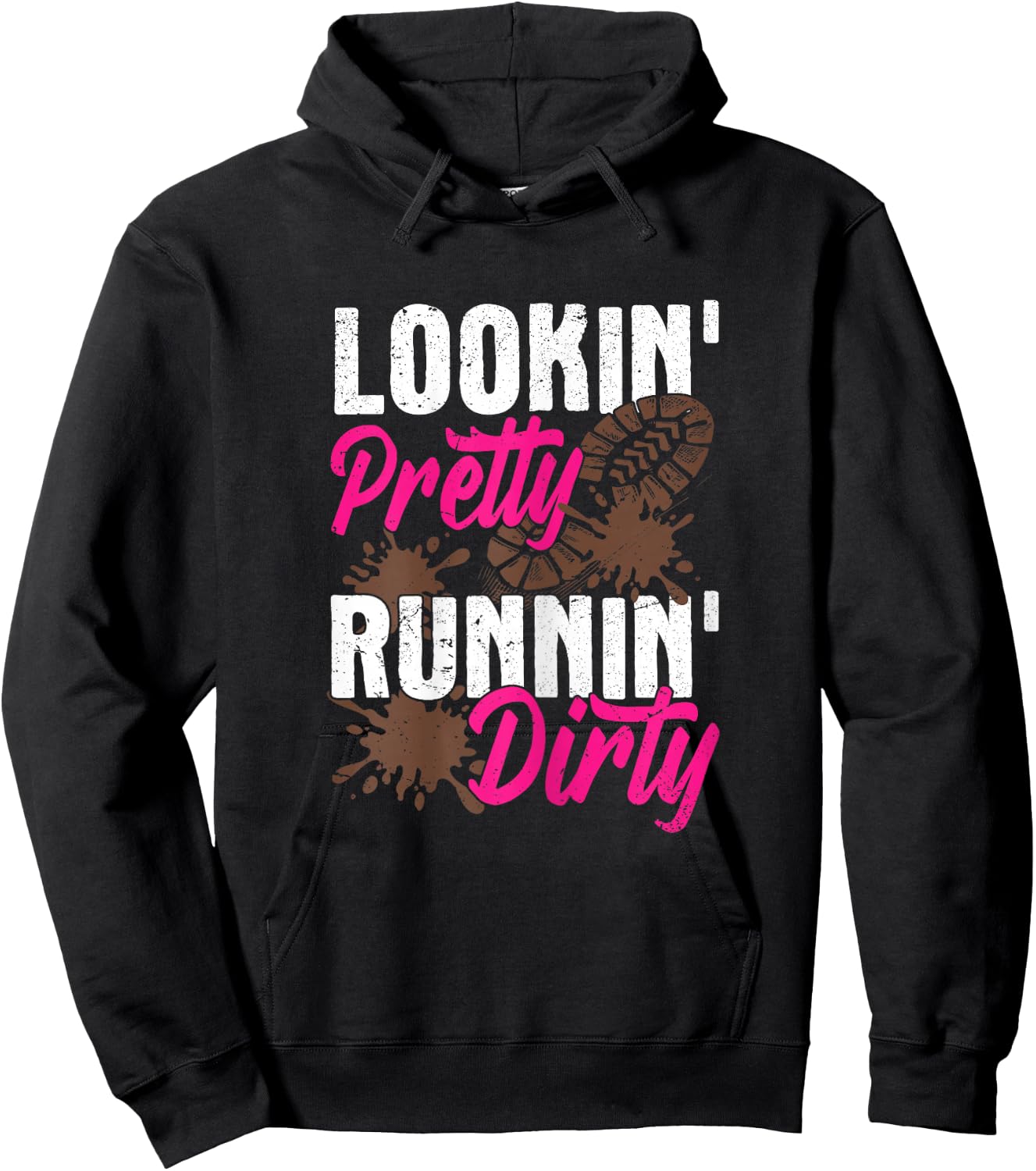 Mud girl run Hoodie - Hoodie | Black