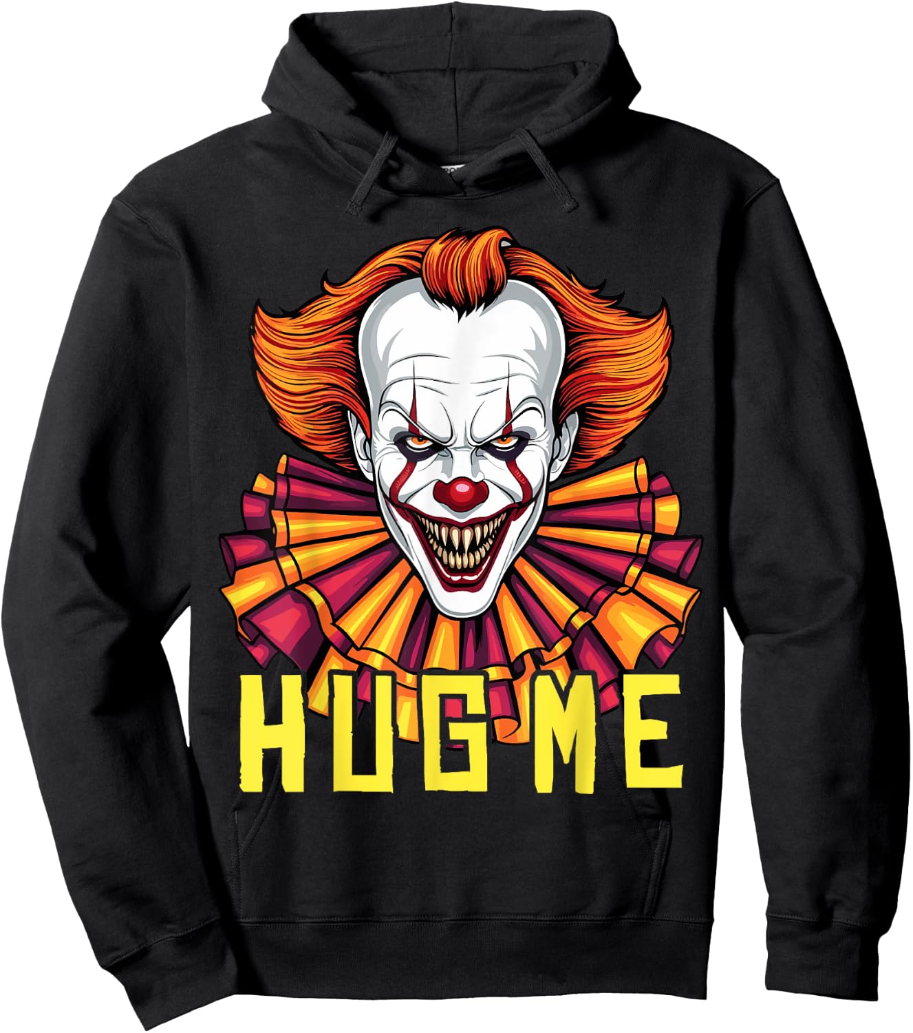 Horror Clown Creepy Halloween Costume Scary Hug Me Clown Hoodie - Hoodie | Black