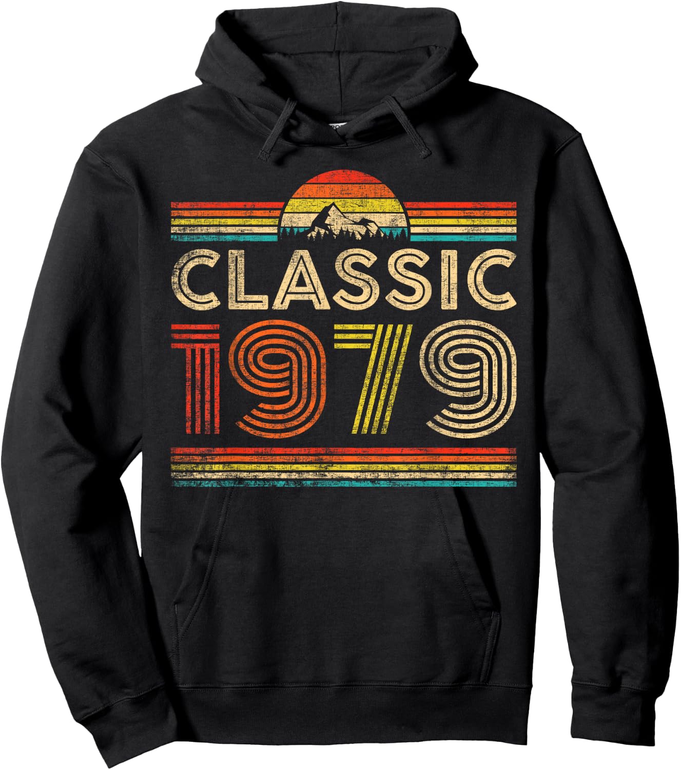 Classic 1979 Vintage 1979 Classic Year Men Women Birthday Hoodie - Hoodie | Black
