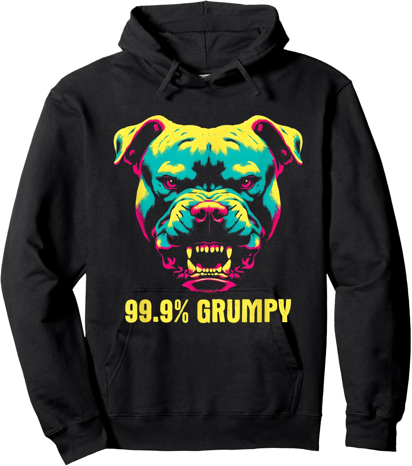 99.9% Grumpy Pit Bull - Funny Vintage Pit Bull Dog Lover Hoodie - Hoodie | Black