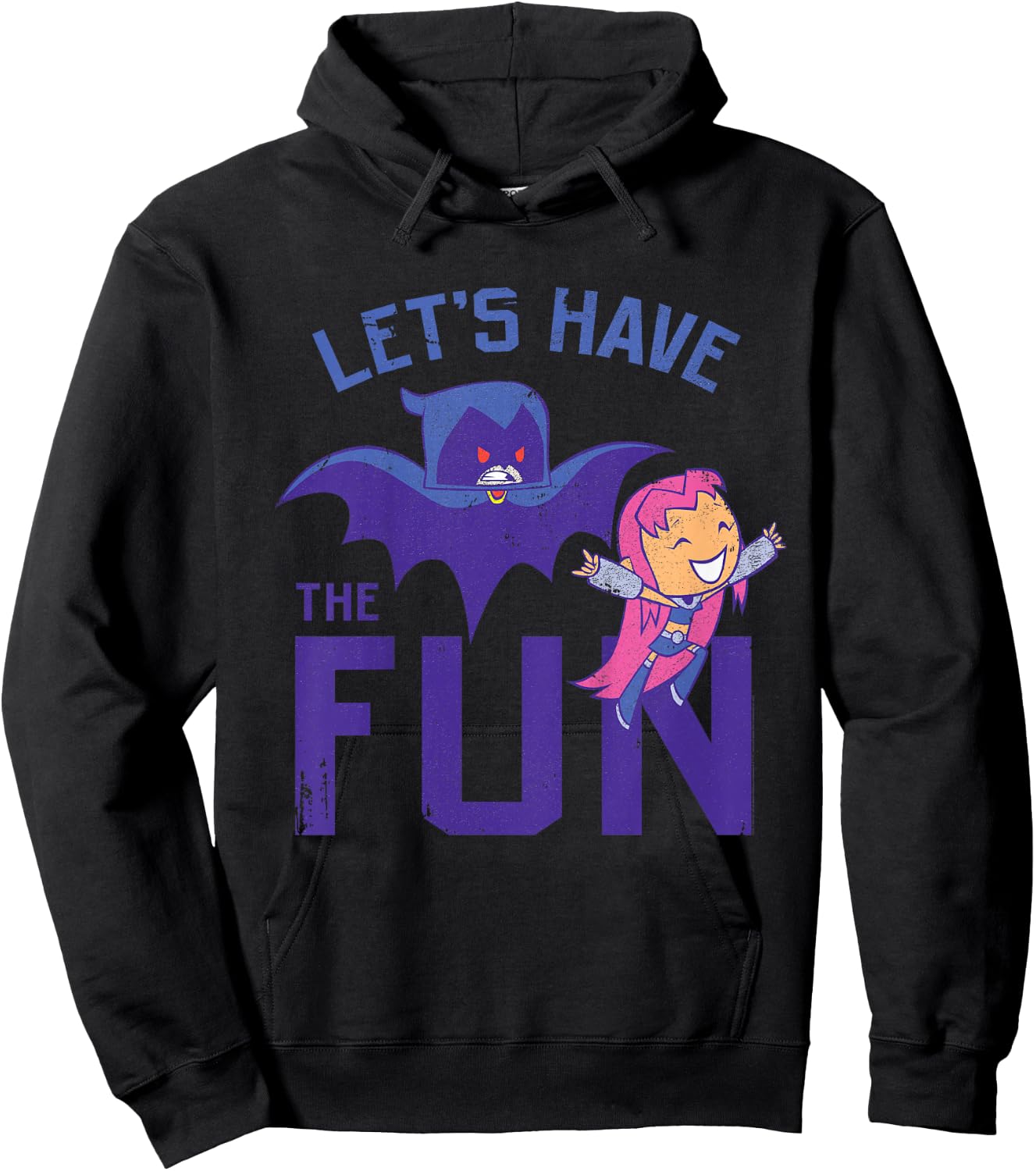 Kids DC Comics Teen Titans Go! Starfire Raven Let's Have The Fun Hoodie - Hoodie | Black