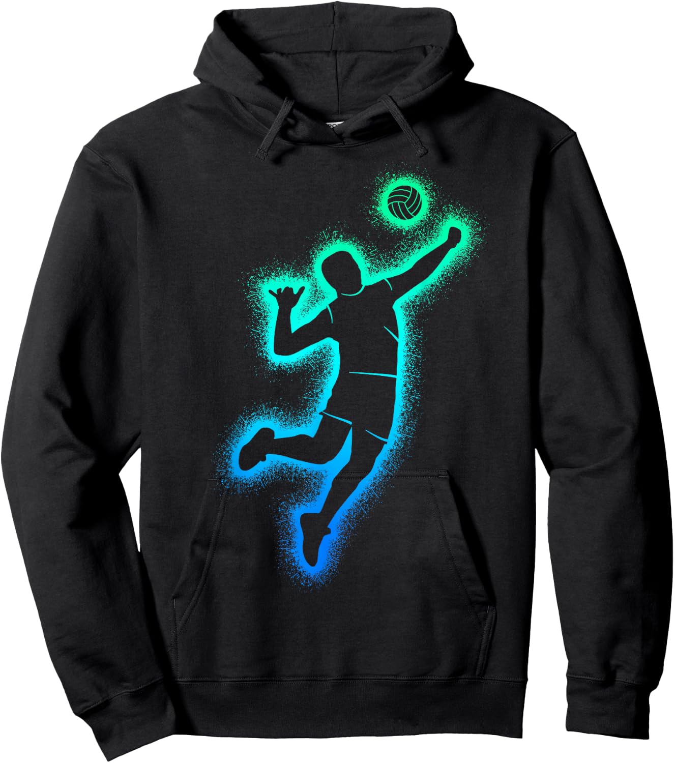 Volleyball Players Team Men Boys Volleyball Hoodie - Hoodie | Black