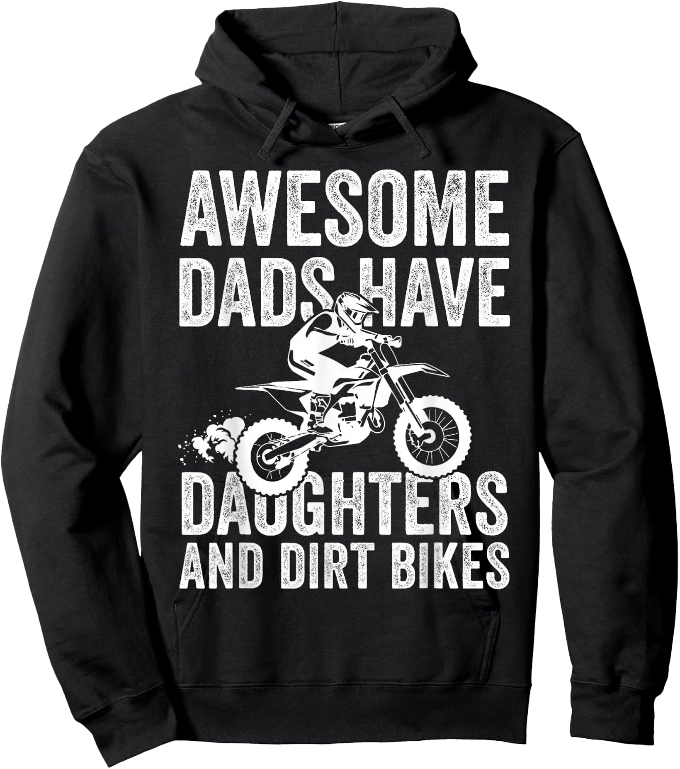 Awesome Dads Have Daughters and Dirt Bike Dad Hoodie - Hoodie | Black