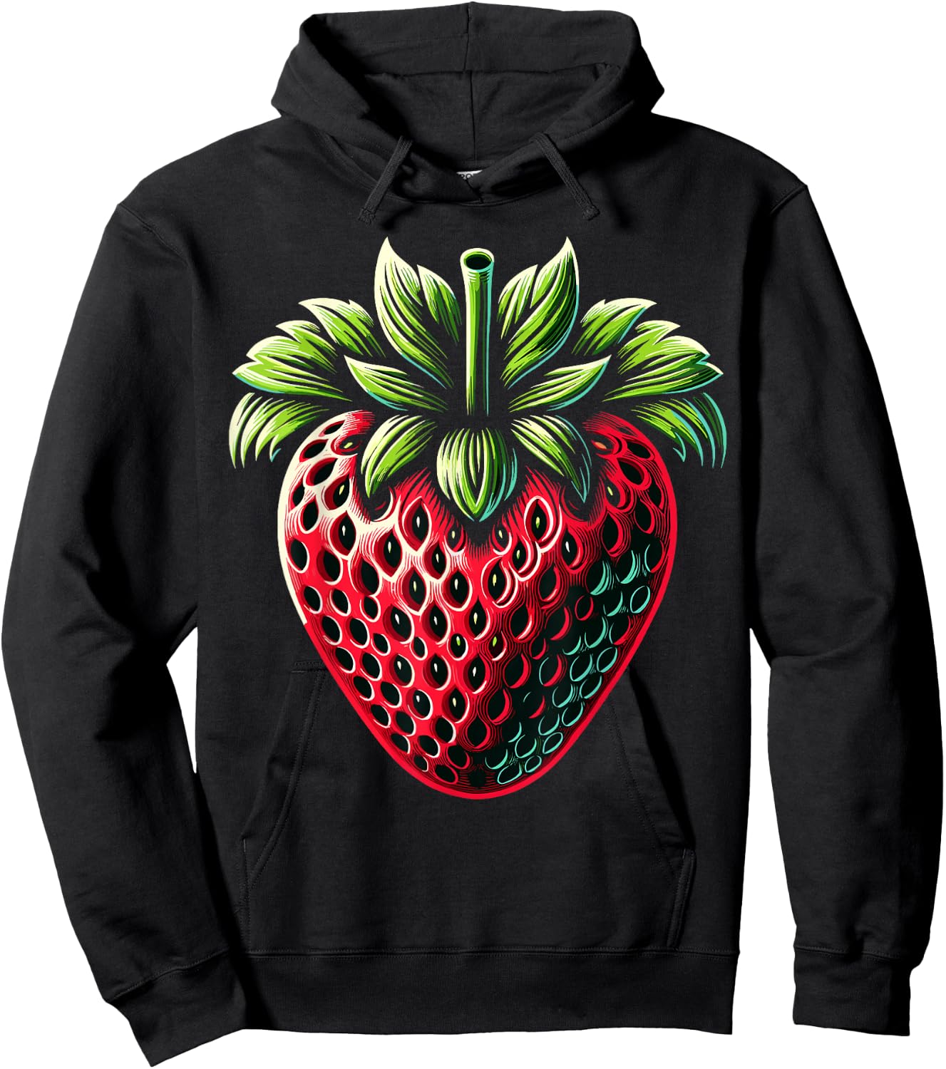 Strawberry Fruit Vintage Strawberry Lovers Hoodie - Hoodie | Black