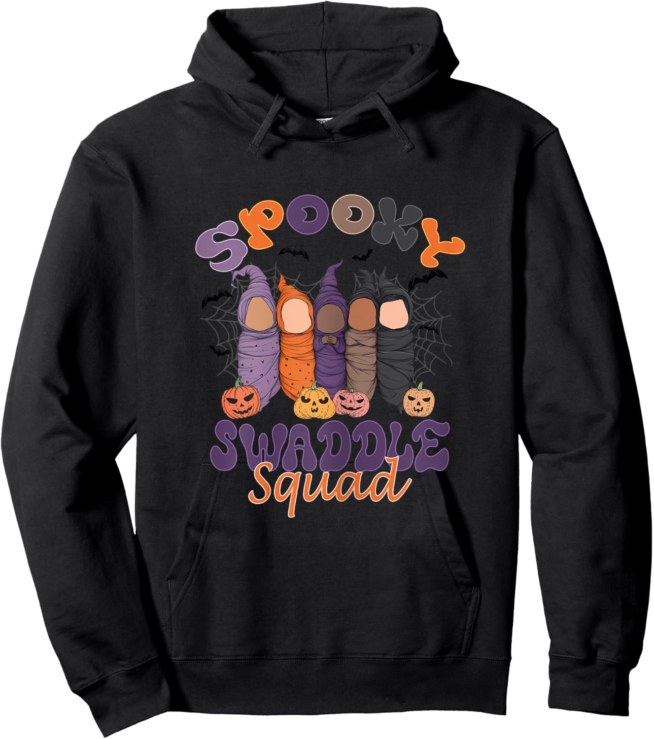 Spooky Swaddle Squad Mother Baby Nurse Halloween Nursery Hoodie - Hoodie | Black