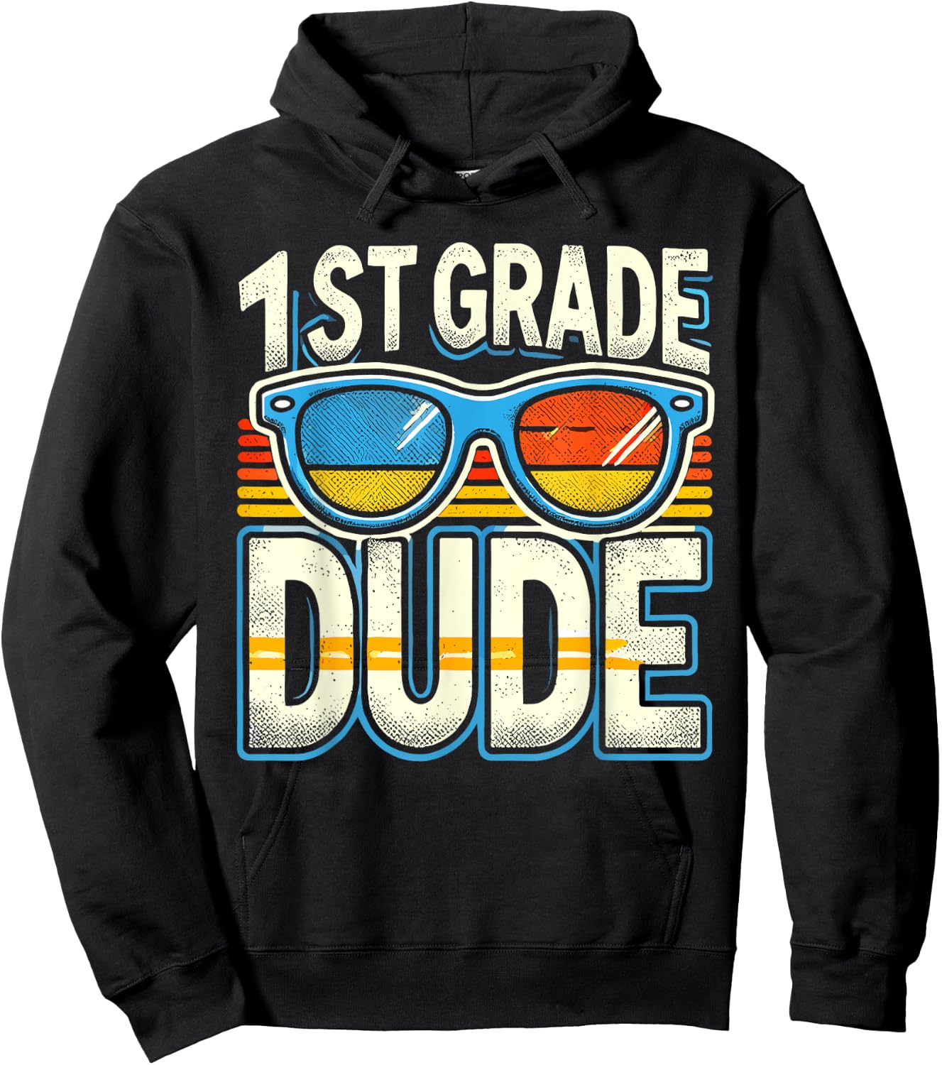 1st Grade Dude Back To School First Grade Student Hoodie - Hoodie | Black