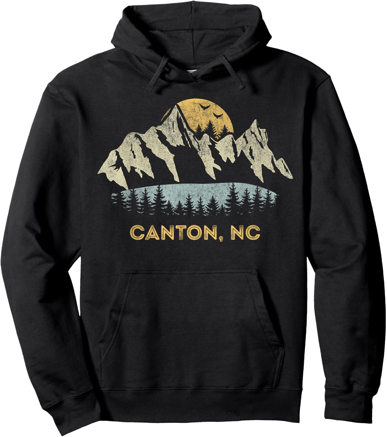 Canton North Carolina Mountain Sunset Sunrise NC Hoodie - Hoodie | Black