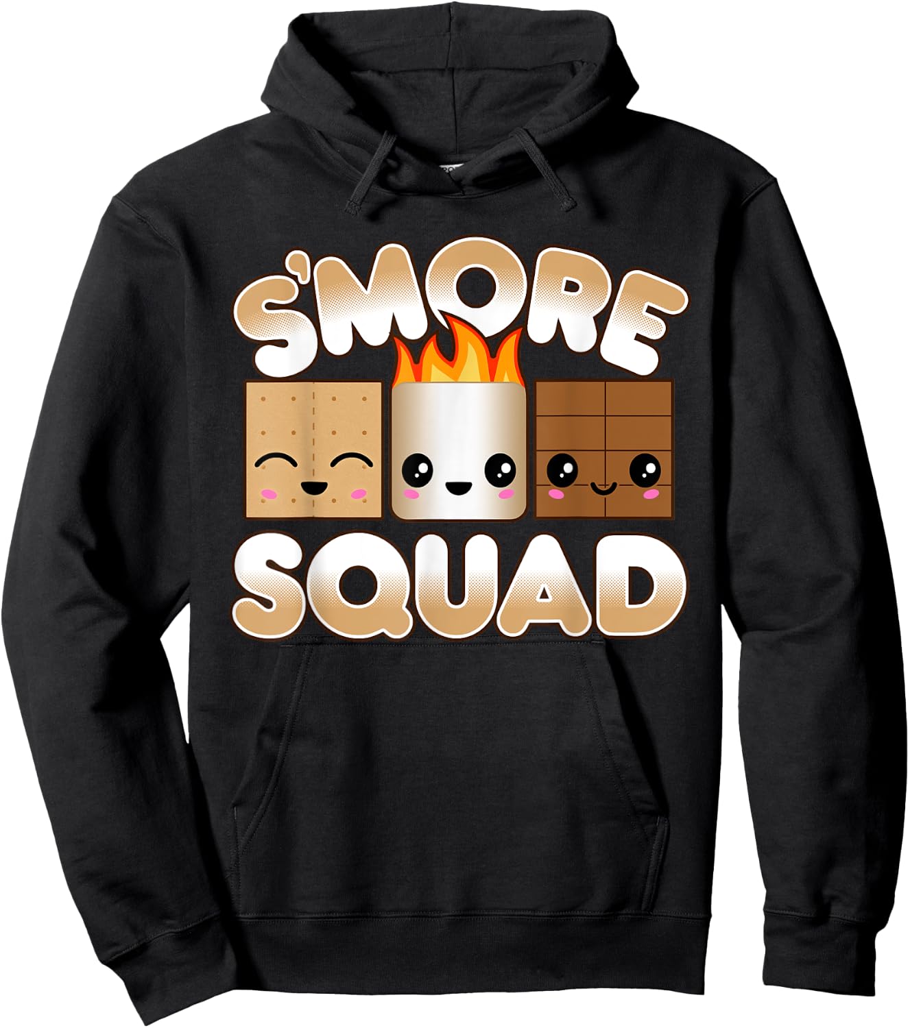 Campfire Camping Outdoor Friends Smores Smore Squad Hoodie - Hoodie | Black