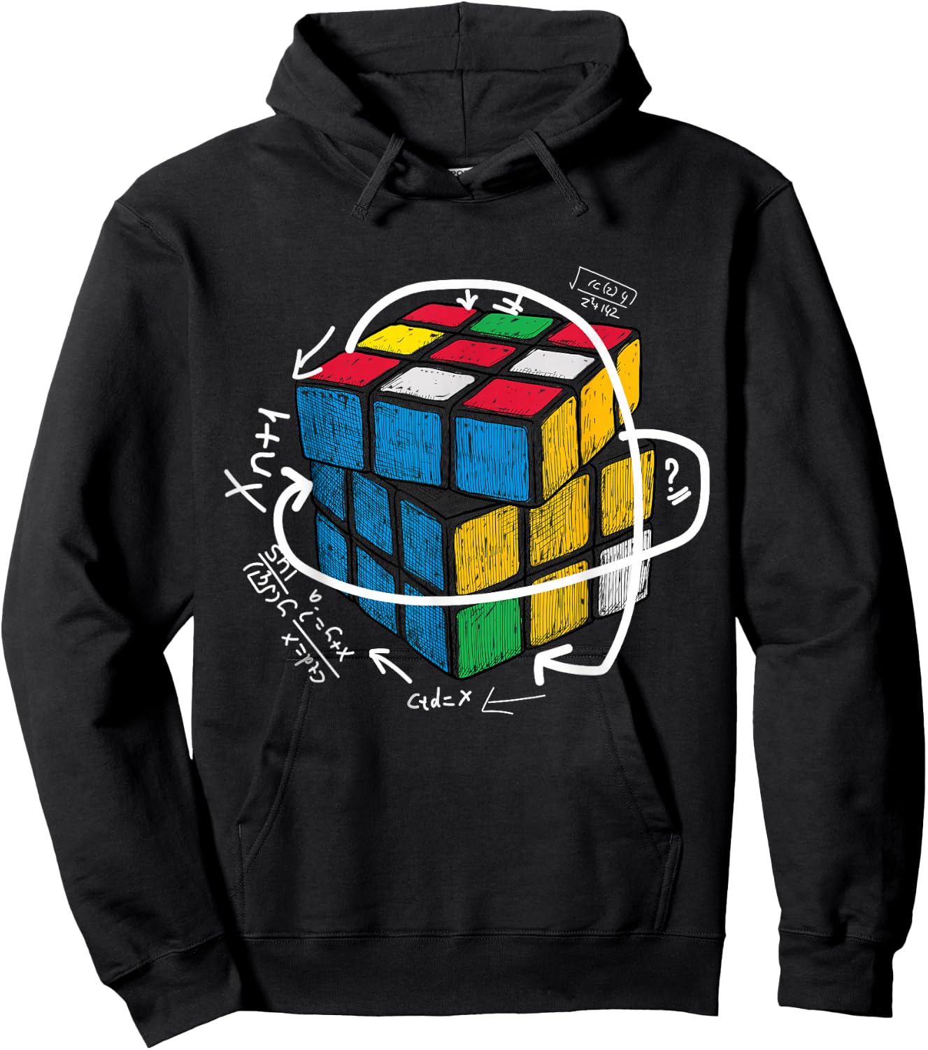 Math Cube Lover Speed Cubing Puzzle Hoodie - Hoodie | Black