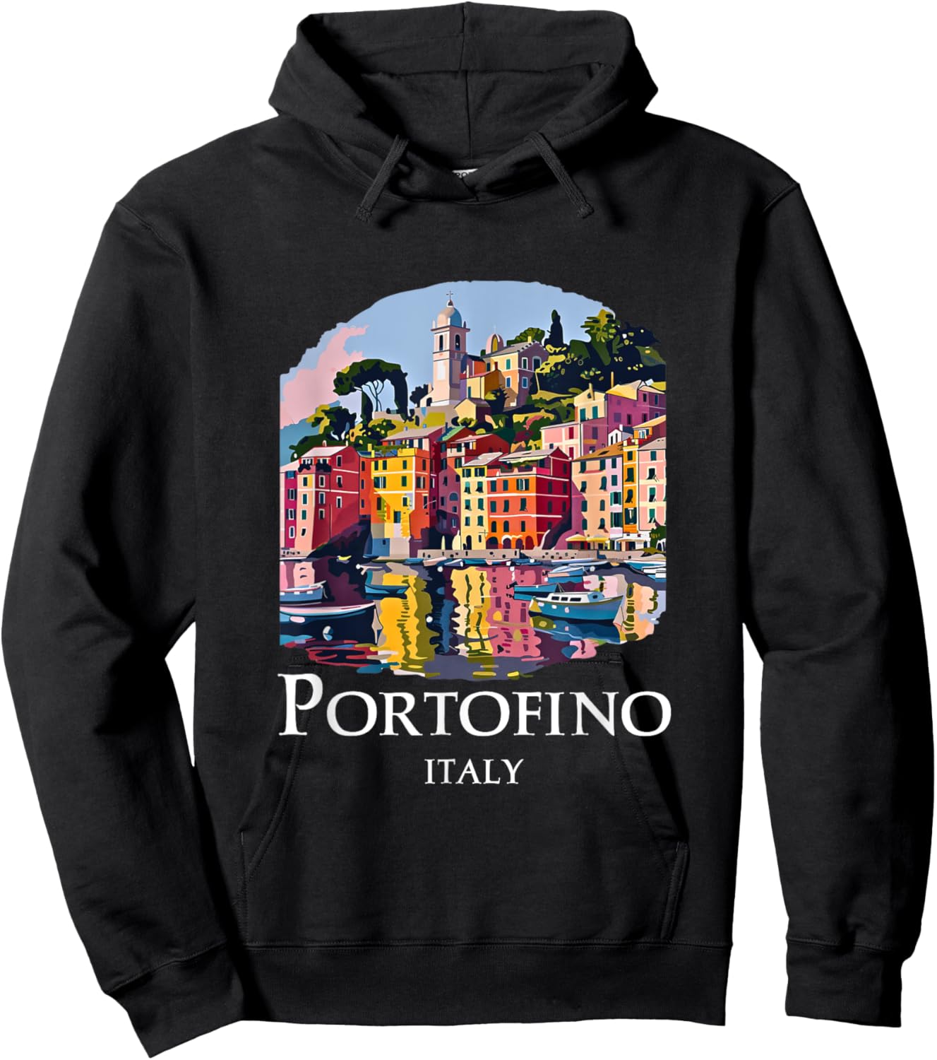 Italy Portofino Souvenir / Portofino Hoodie - Hoodie | Black