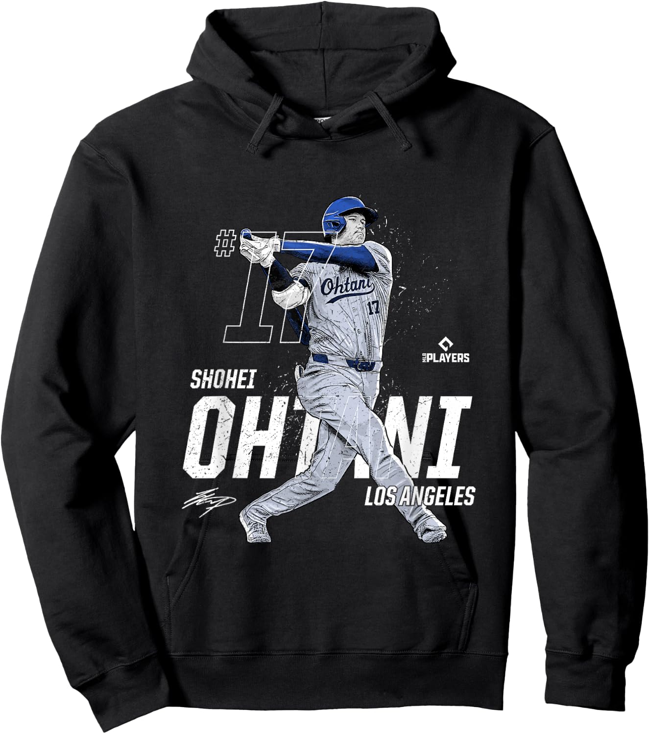 Dynamic Pose Shohei Ohtani Los Angeles Baseball MLBPA Hoodie - Hoodie | Black
