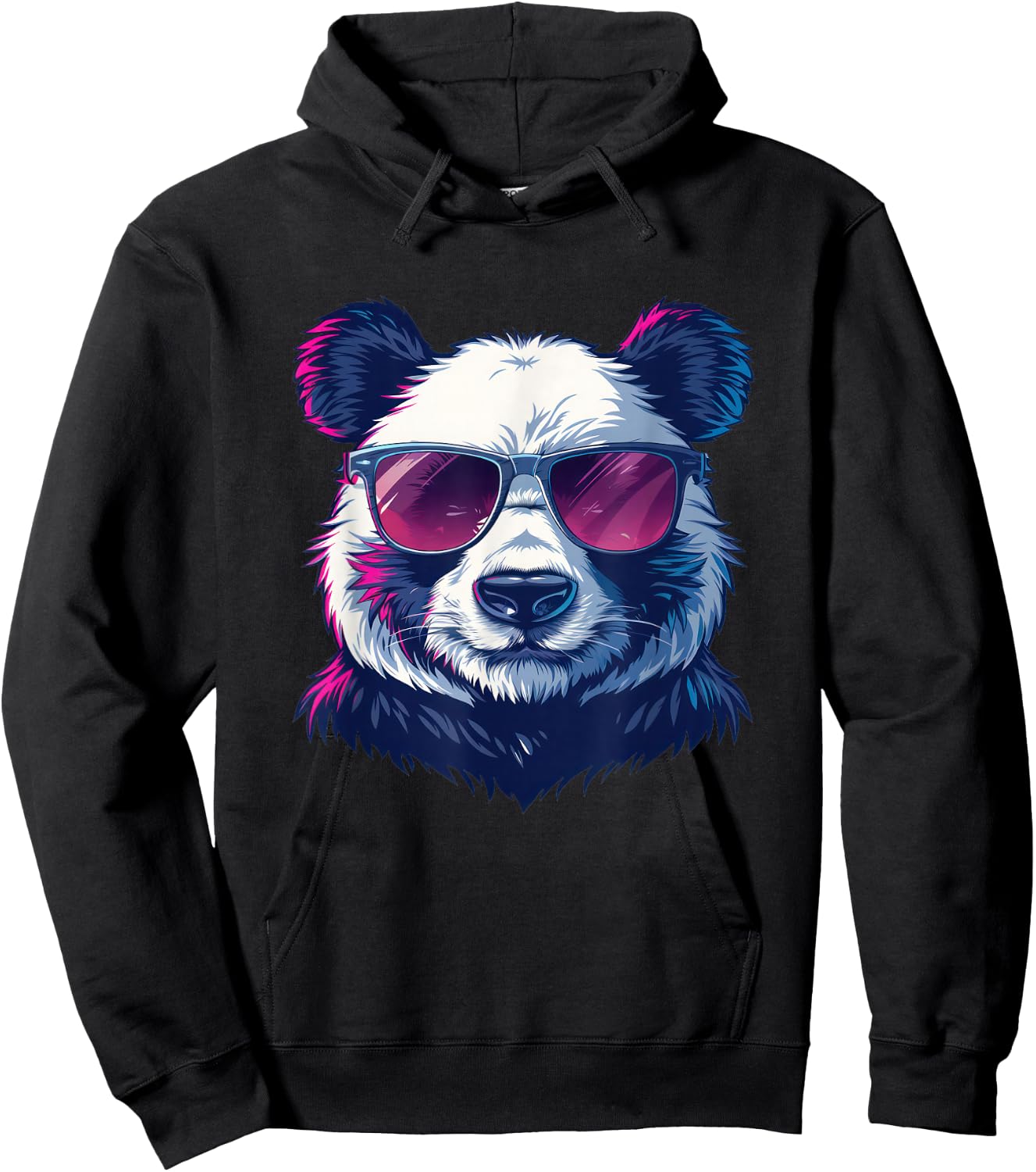 Panda Sunglasses Graphic Hoodie - Hoodie | Black