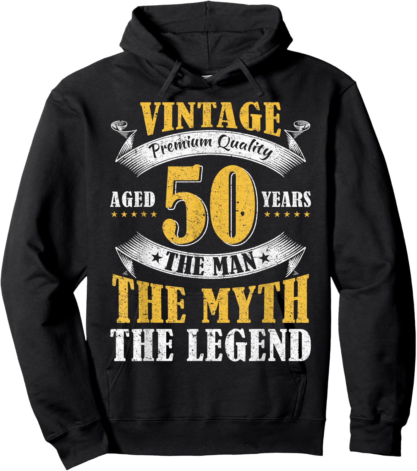 Aged 50 Years The Man The Myth The Legend 50th Birthday Hoodie - Hoodie | Black