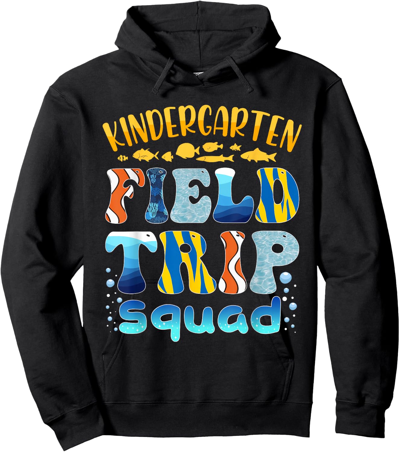 Fish Aquarium Kindergarten Field Trip Squad Teacher Student Hoodie - Hoodie | Black