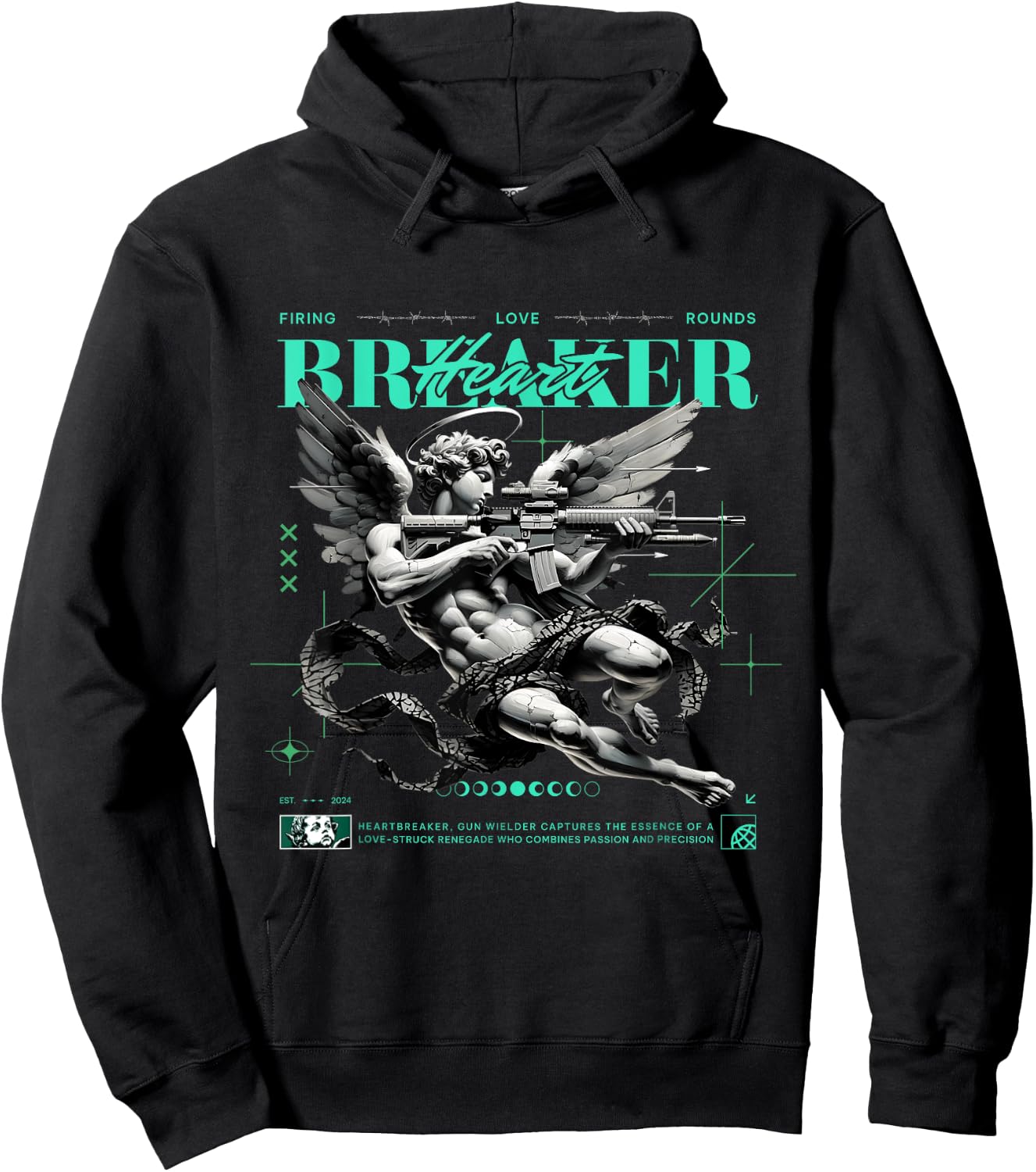 Heart Breaker Black Green Glow 3s Matching Women Hoodie - Hoodie | Black