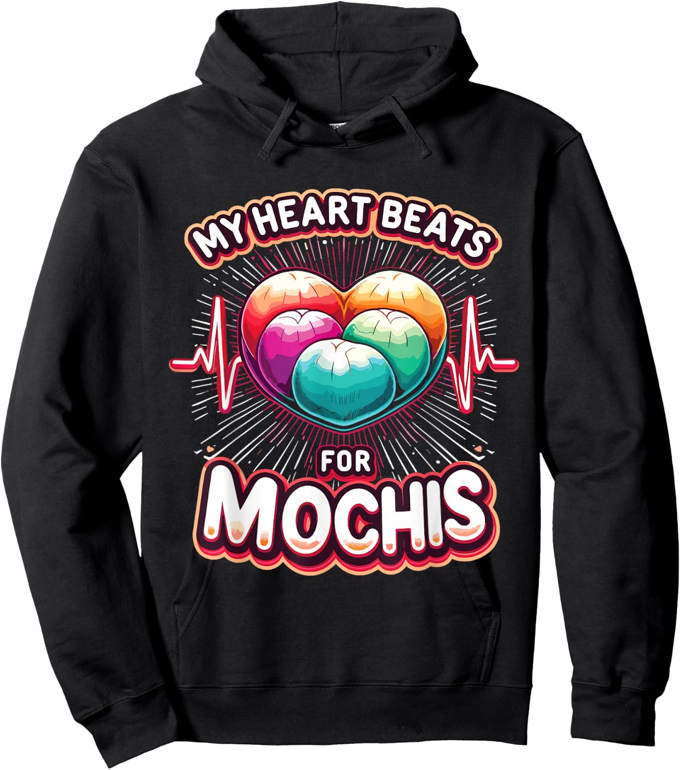 Dessert Mochi Saying Mochi Lover Hoodie - Hoodie | Black