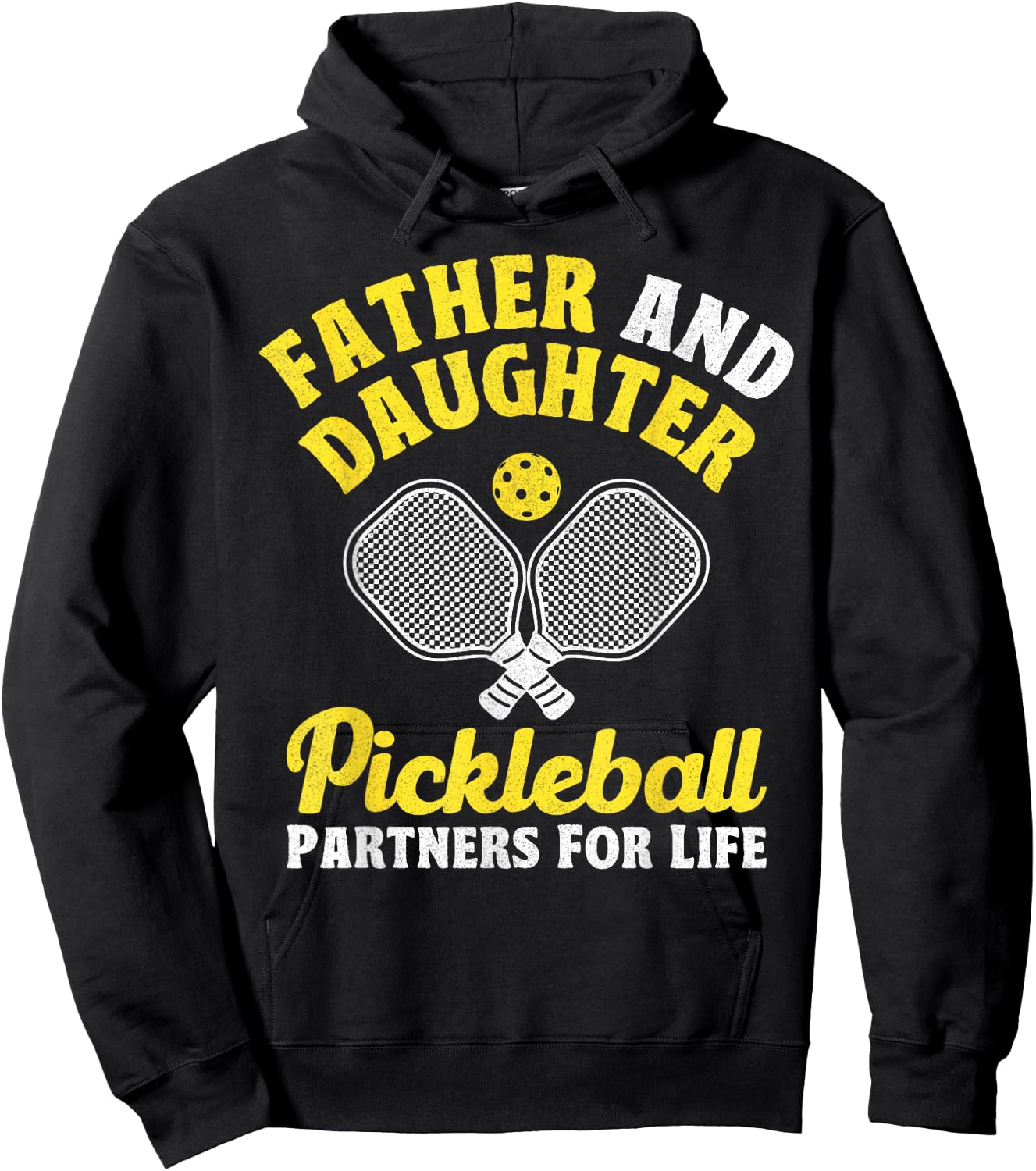 Father And Daughter Pickleball Partners For Life Funny Hoodie - Hoodie | Black