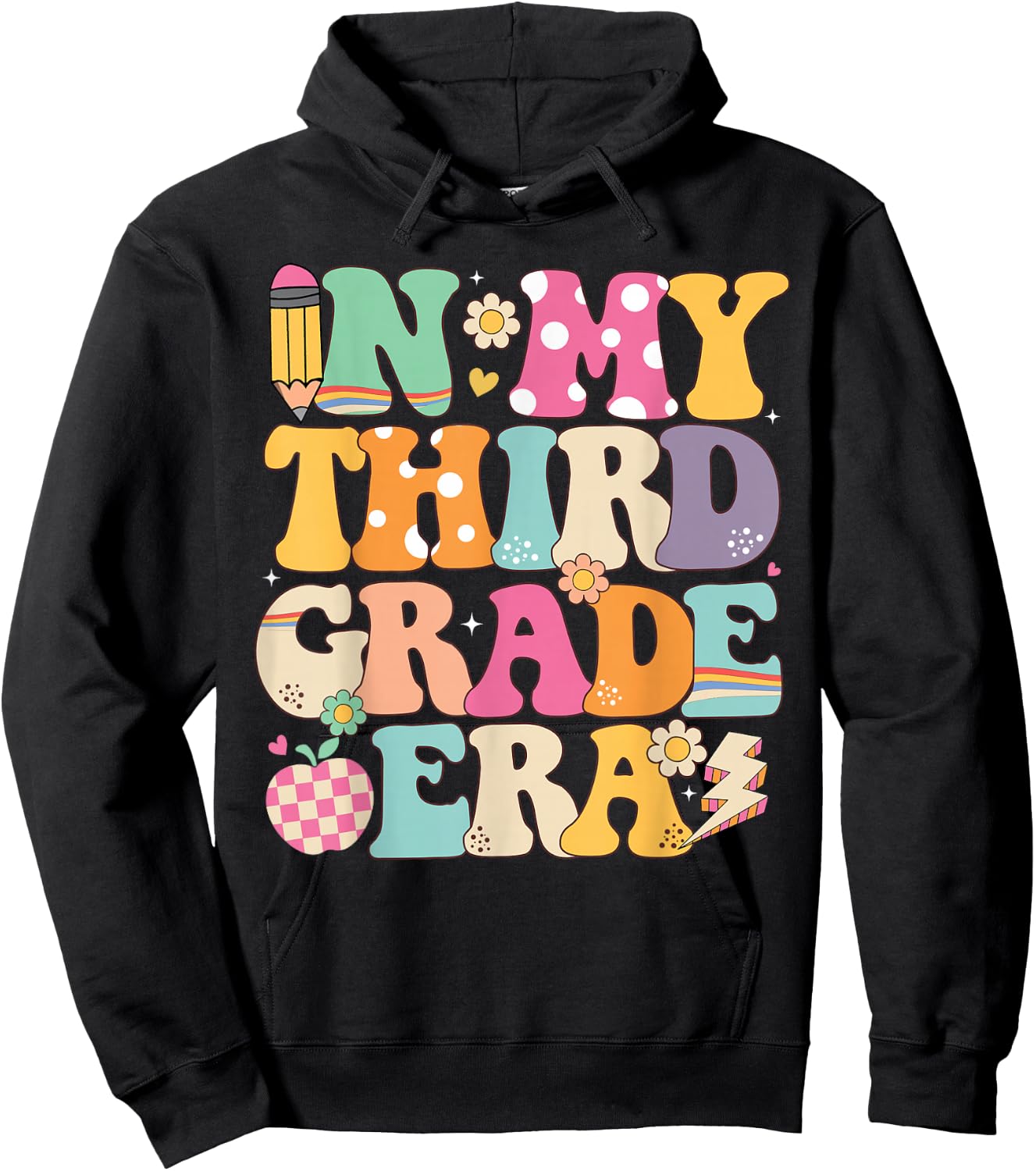 In My Third Grade Era Girl Back To School 3rd Grade Teacher Hoodie - Hoodie | Black