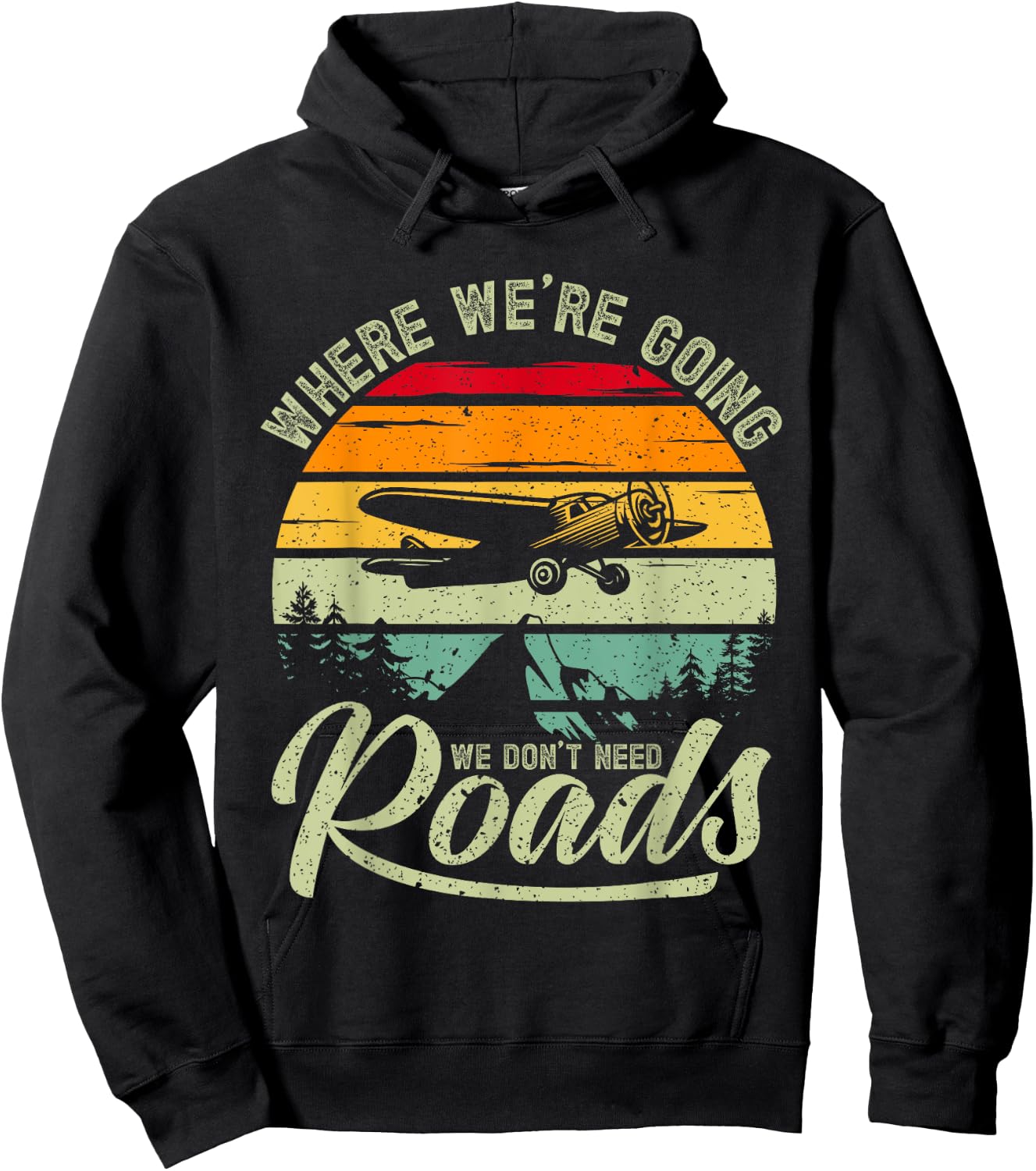 Where We're Going We Don't Need Roads Backcountry Pilot Hoodie - Hoodie | Black