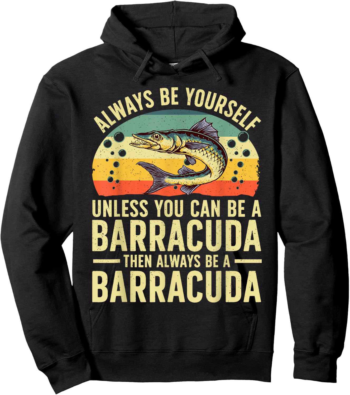 Funny Barracuda Design Women Barracuda Fish Lovers Hoodie - Hoodie | Black