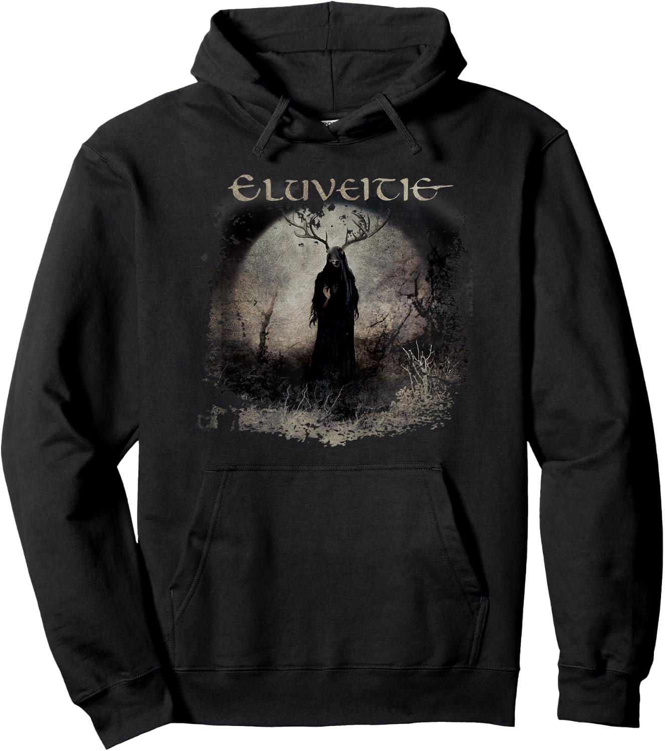 Eluveitie Aidus Cover - Women's Classic Fit Black Small Short Sleeve Hoodie - Hoodie | Black