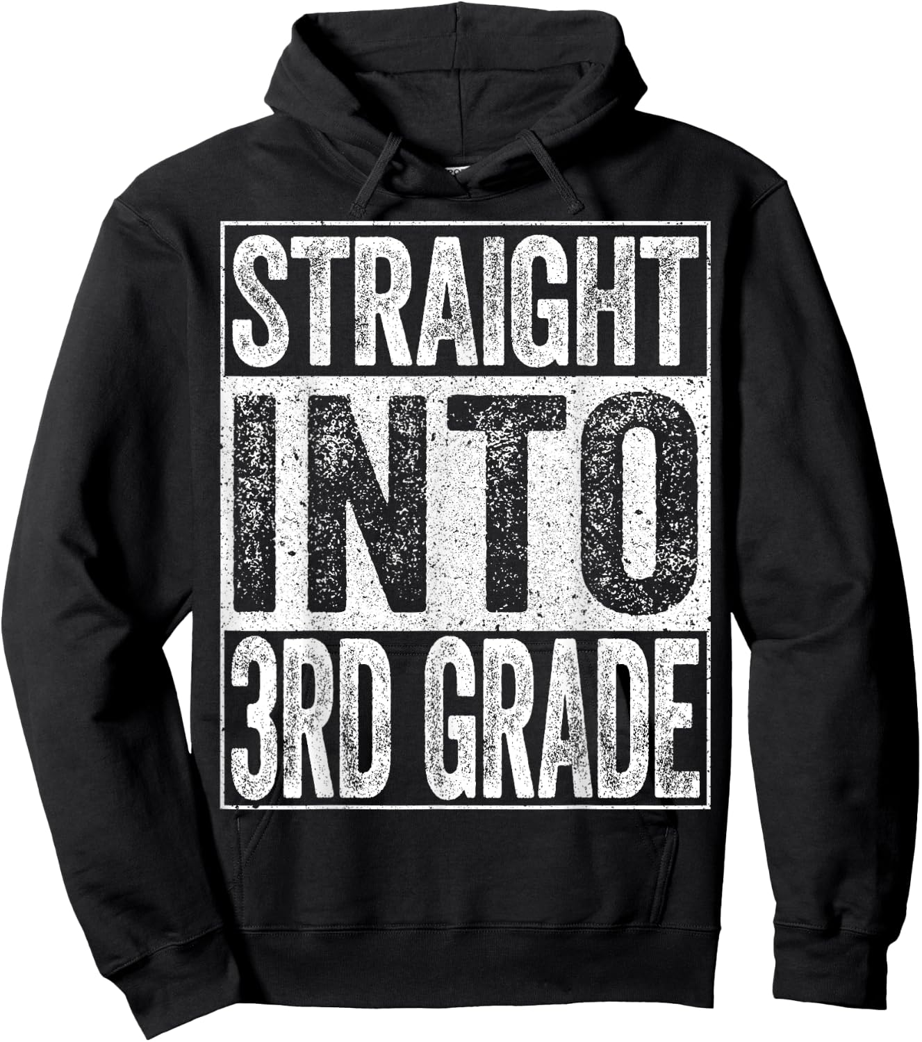 Straight Into 3rd Grade Shirt Boy Girl Back To School Hoodie - Hoodie | Black