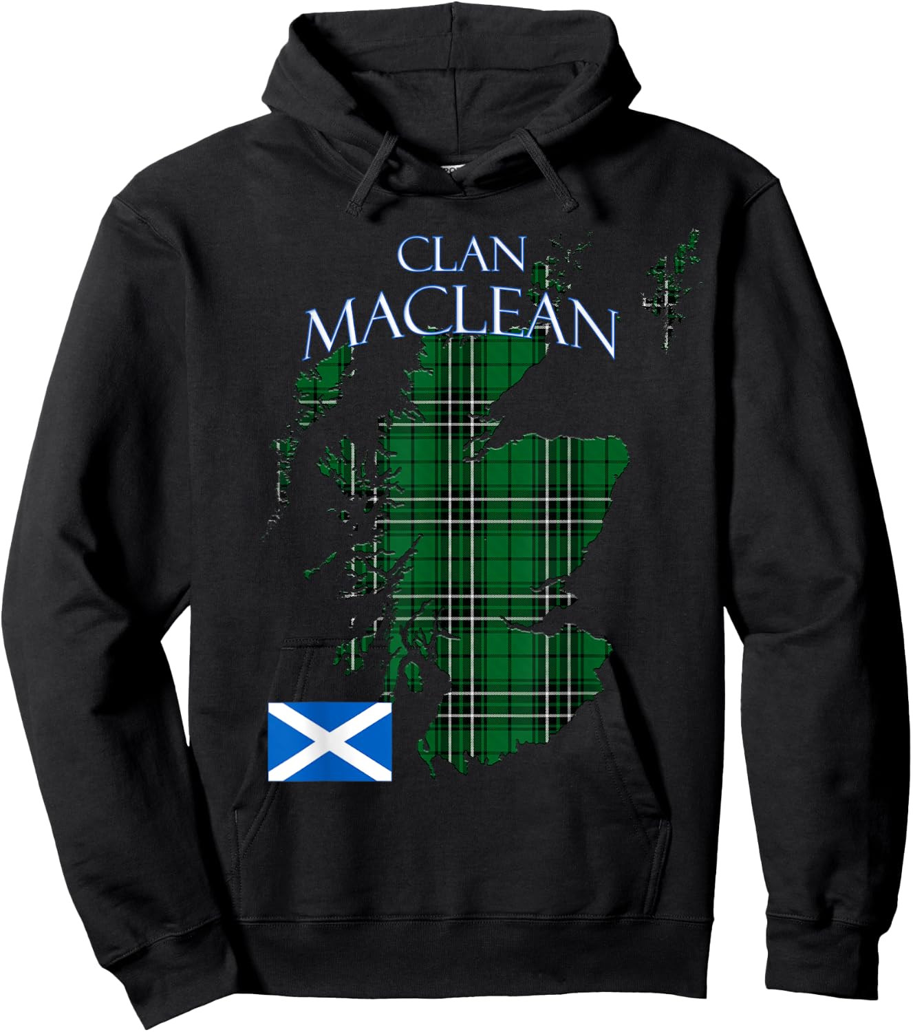 MacLean Hunting Scottish Clan Tartan Scotland Hoodie - Hoodie | Black