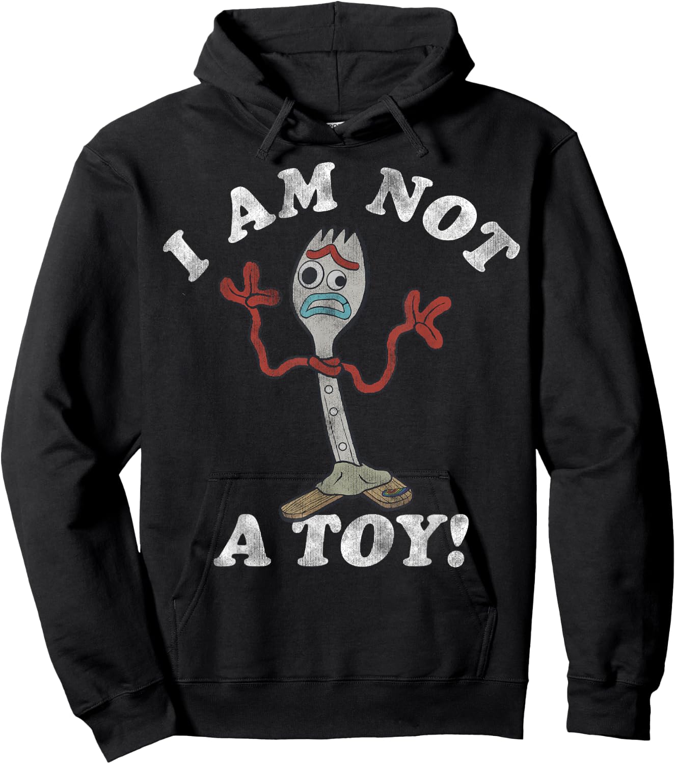 Disney Pixar Toy Story Forky I Am Not A Toy Hoodie - Hoodie | Black
