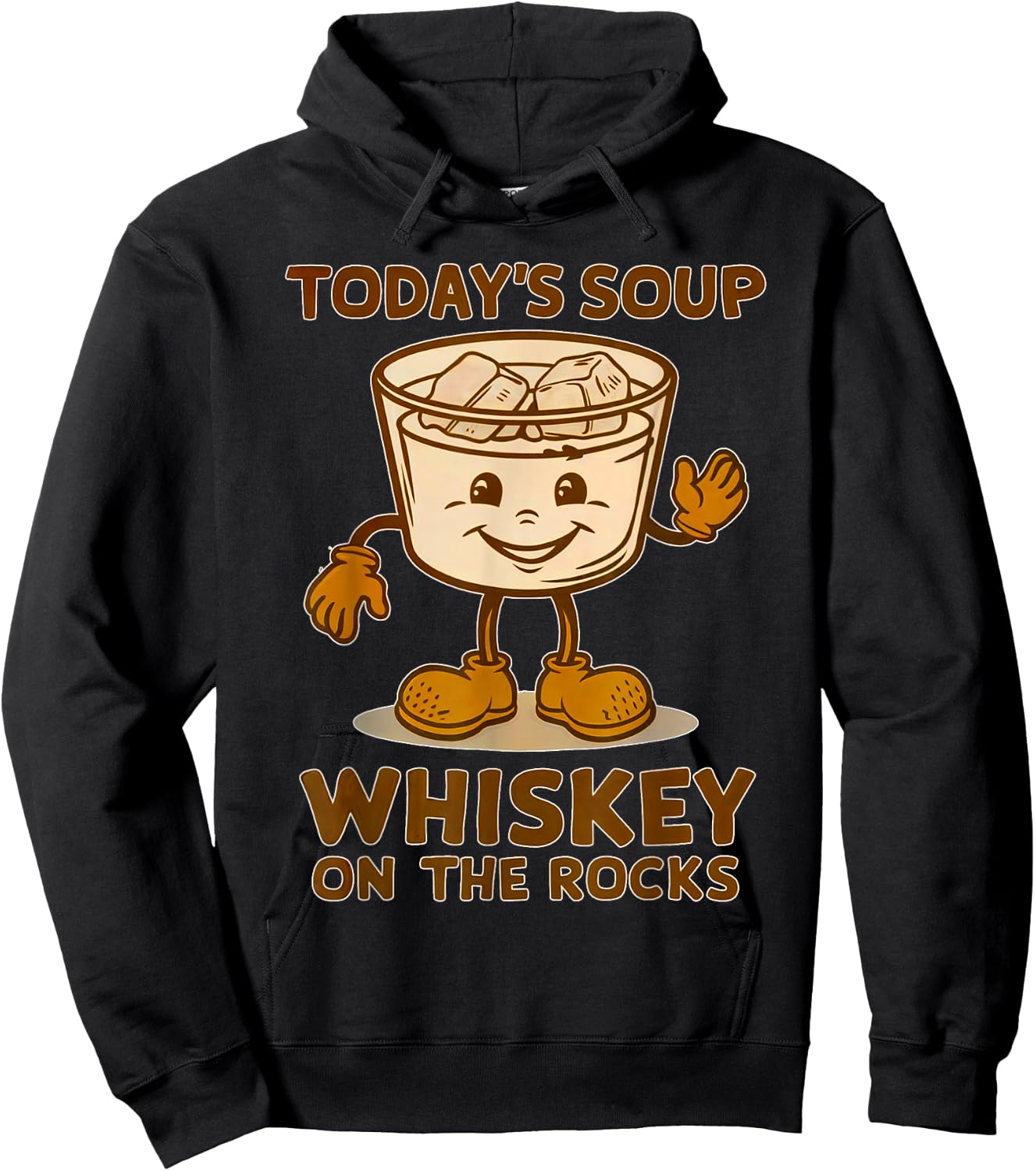 Today's Soup Whiskey On The Rocks Funny Whisky Hoodie - Hoodie | Black