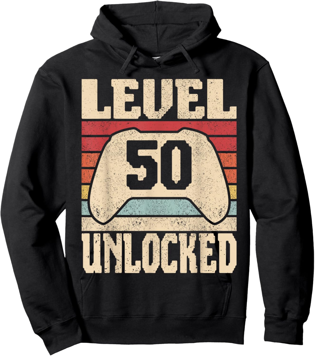 Level 50 Unlocked 50 Year Old Men Women Outfit 50th Birthday Hoodie - Hoodie | Black