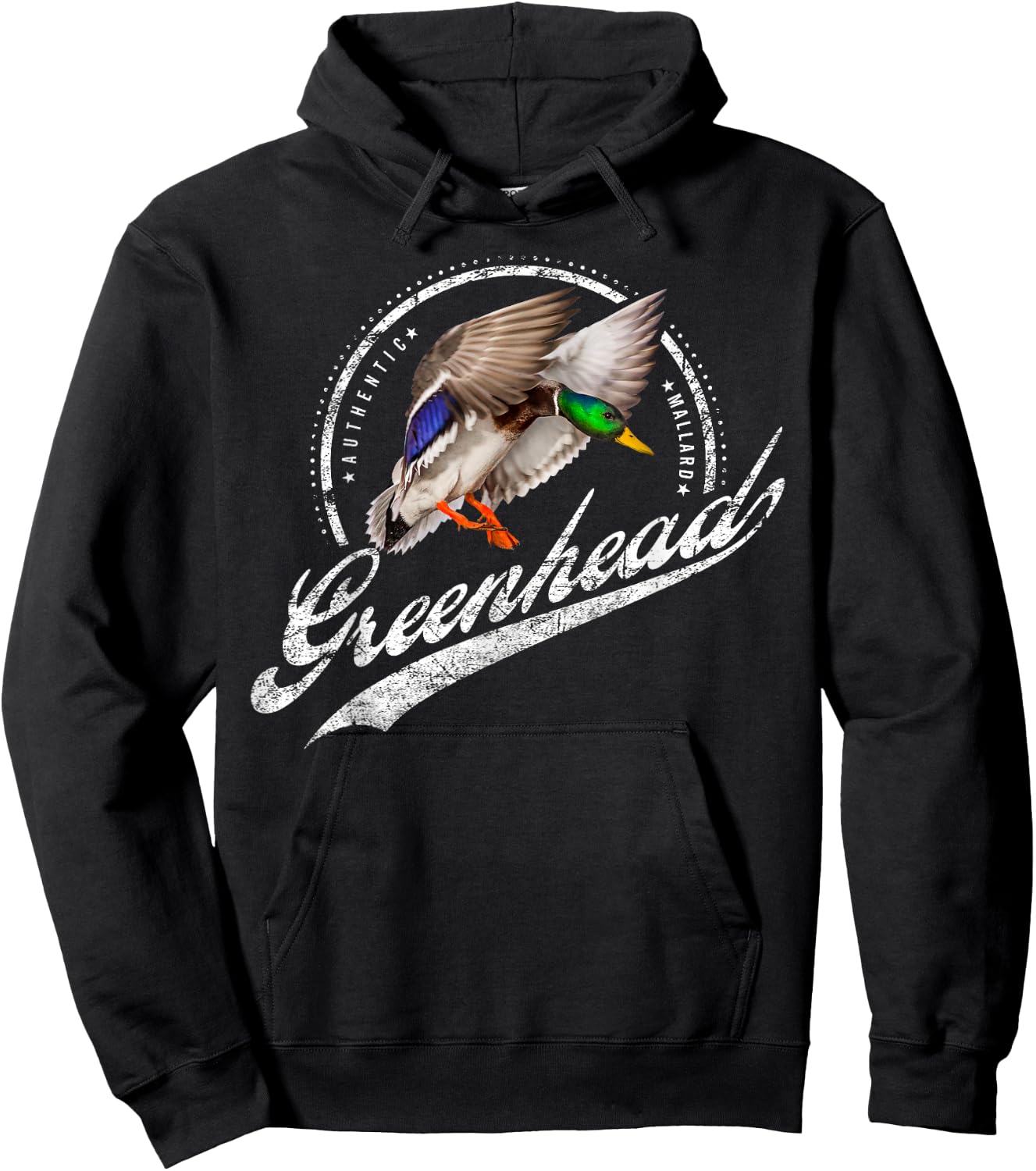 Mallard duck hunting waterfowl greenhead drake Hoodie - Hoodie | Black