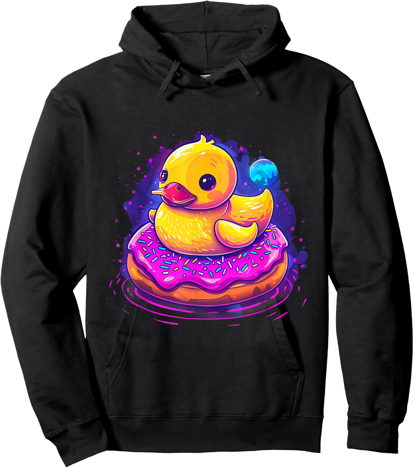 Rubber Duckie Duck Lover Donut Rubber Duckling Rubber Duck Hoodie - Hoodie | Black