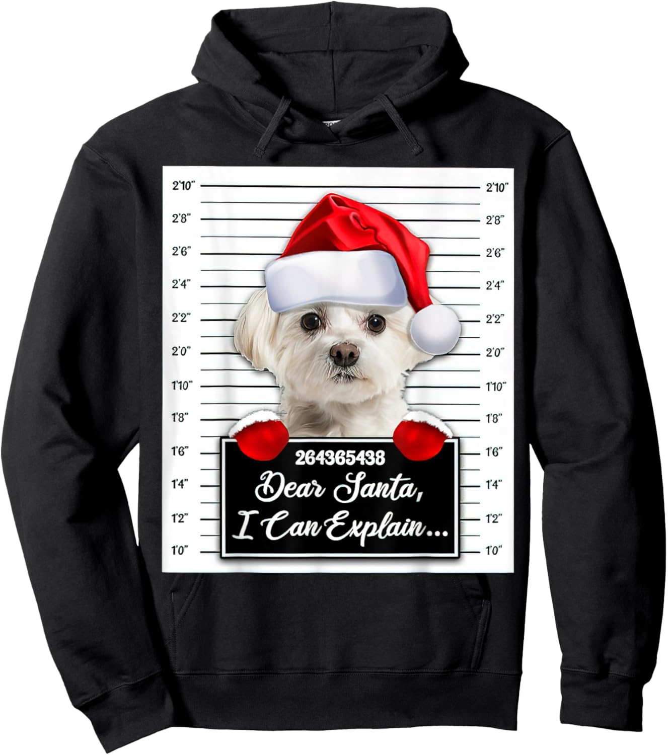 Maltese Xmas Dear Santa I Can Explain Funny Christmas Hoodie - Hoodie | Black