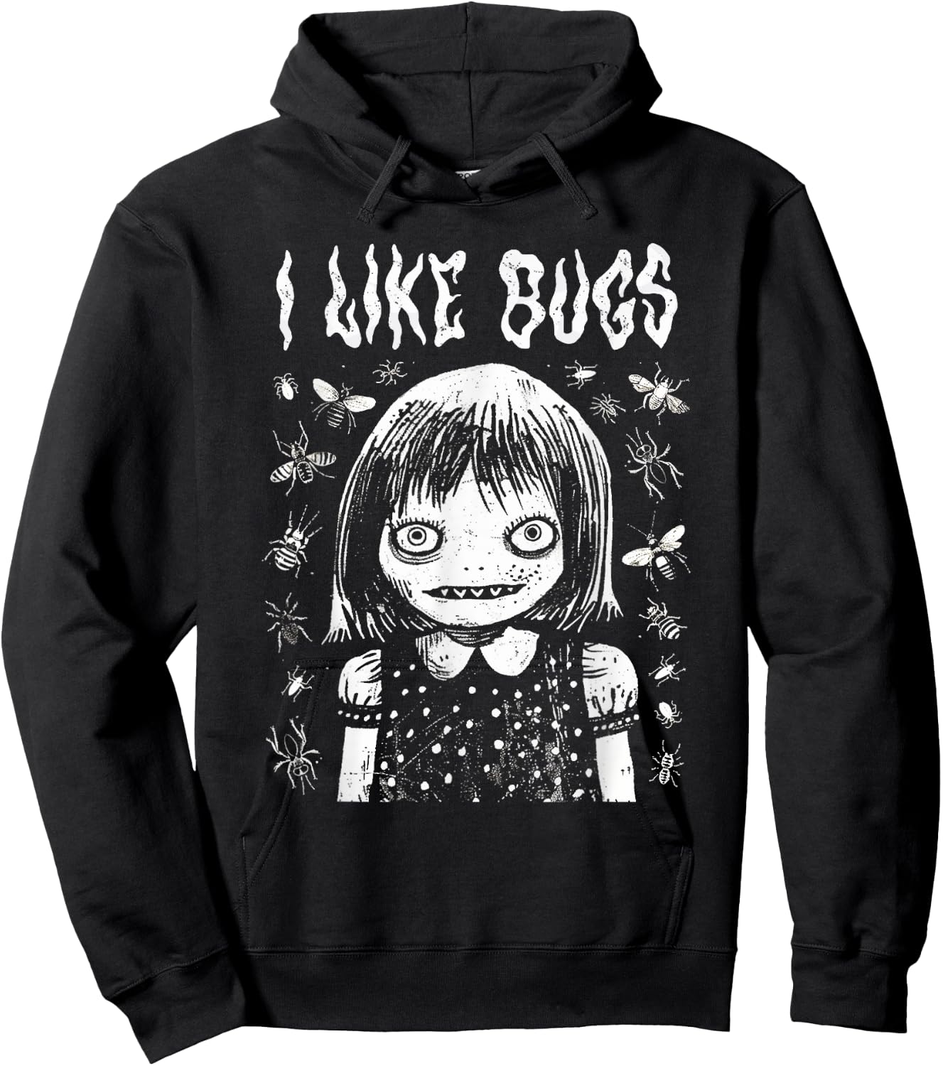 I Like Bugs Creepy Cute Hoodie - Hoodie | Black