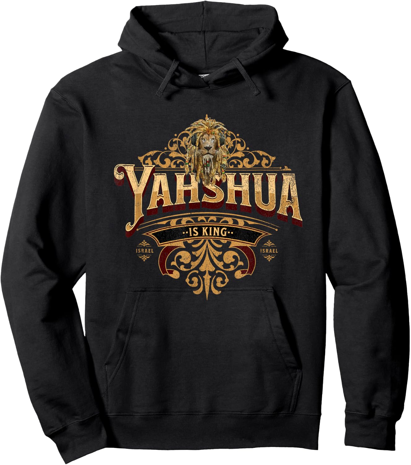 Yahshua Is King - Bible Scripture Quote Hebrew Israelite Hoodie - Hoodie | Black