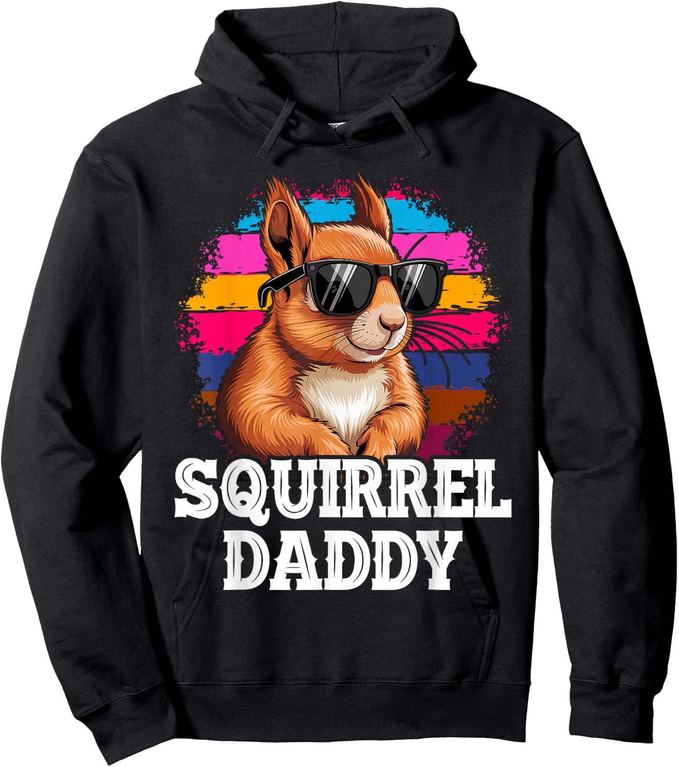 Squirrel Daddy Papa Dad Father's Day Father Hoodie - Hoodie | Black