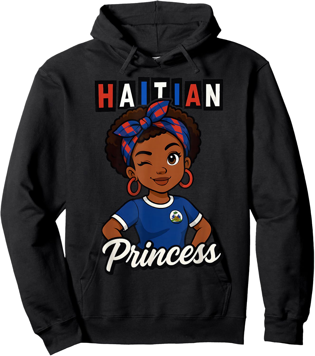 Haitian Princess Haiti Flag Black Girls Melanin Women Hoodie - Hoodie | Black