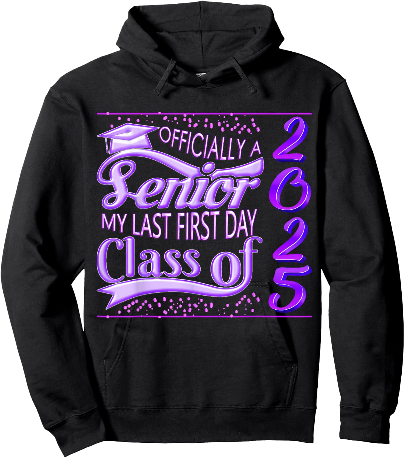 My Last First Day Senior Back to School 2025 Class Of 2025 Hoodie - Hoodie | Black
