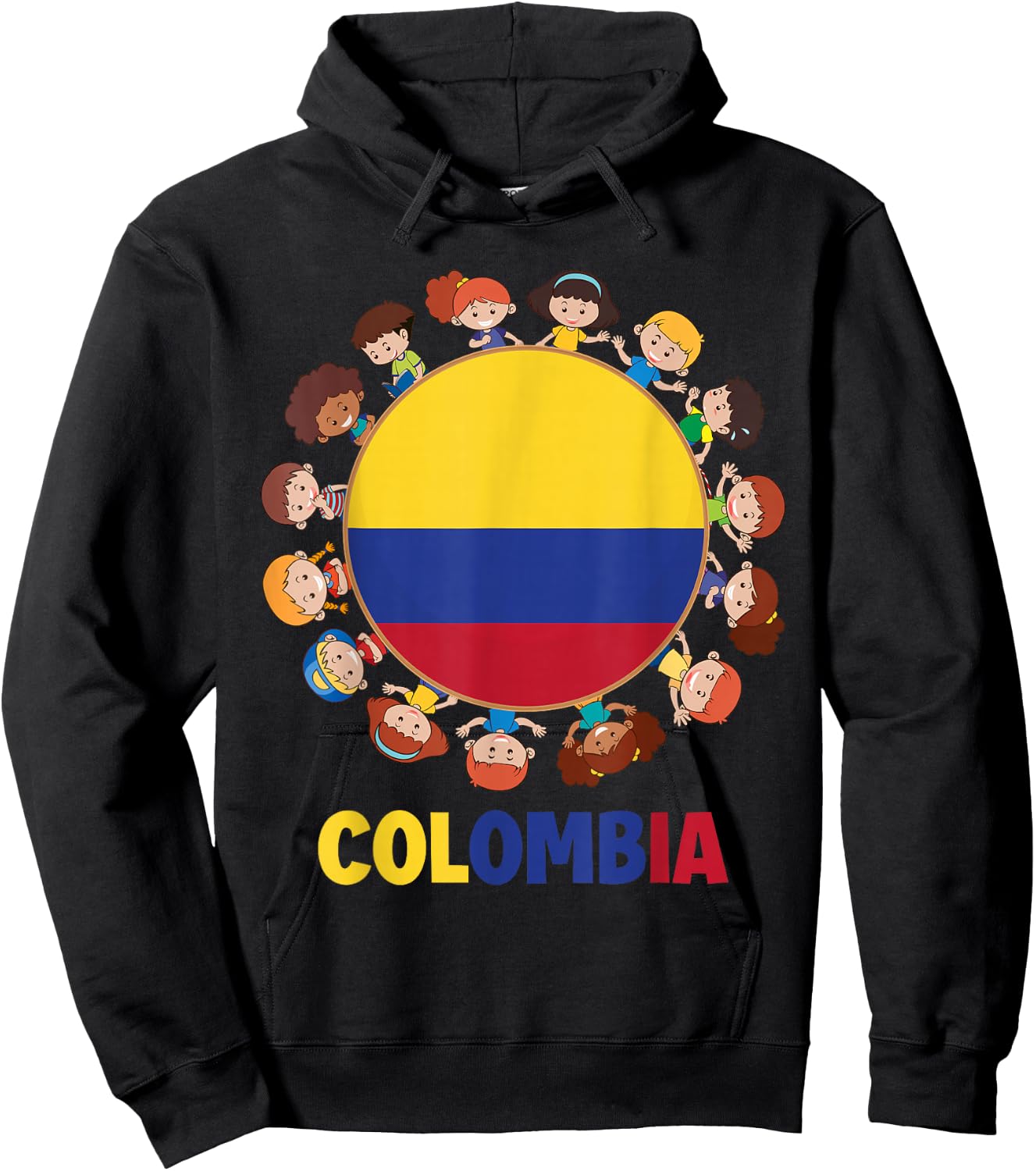 Colombian Flag Hispanic Heritage Month Colombia Kid Girl Boy Hoodie - Hoodie | Black